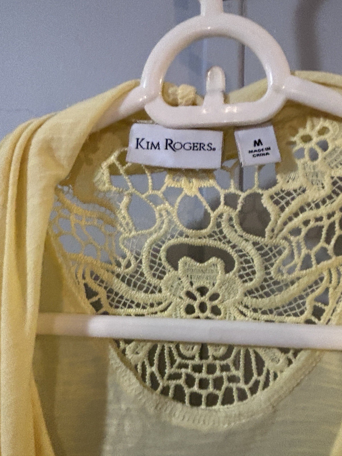 Kim Rogers Yellow Shirt Size Medium
