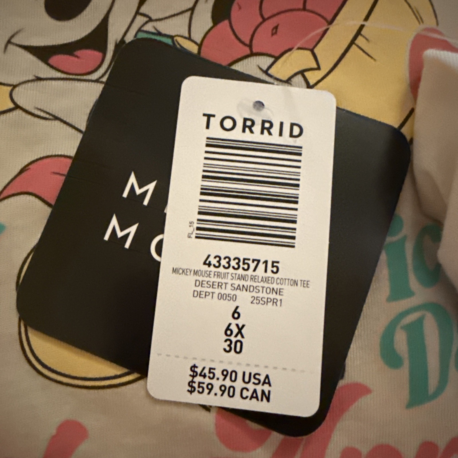 TORRID TEE SHIRT SHORT SLEEVE T SHIRT TOP DISNEY 6 6X 6XL 30 NEW