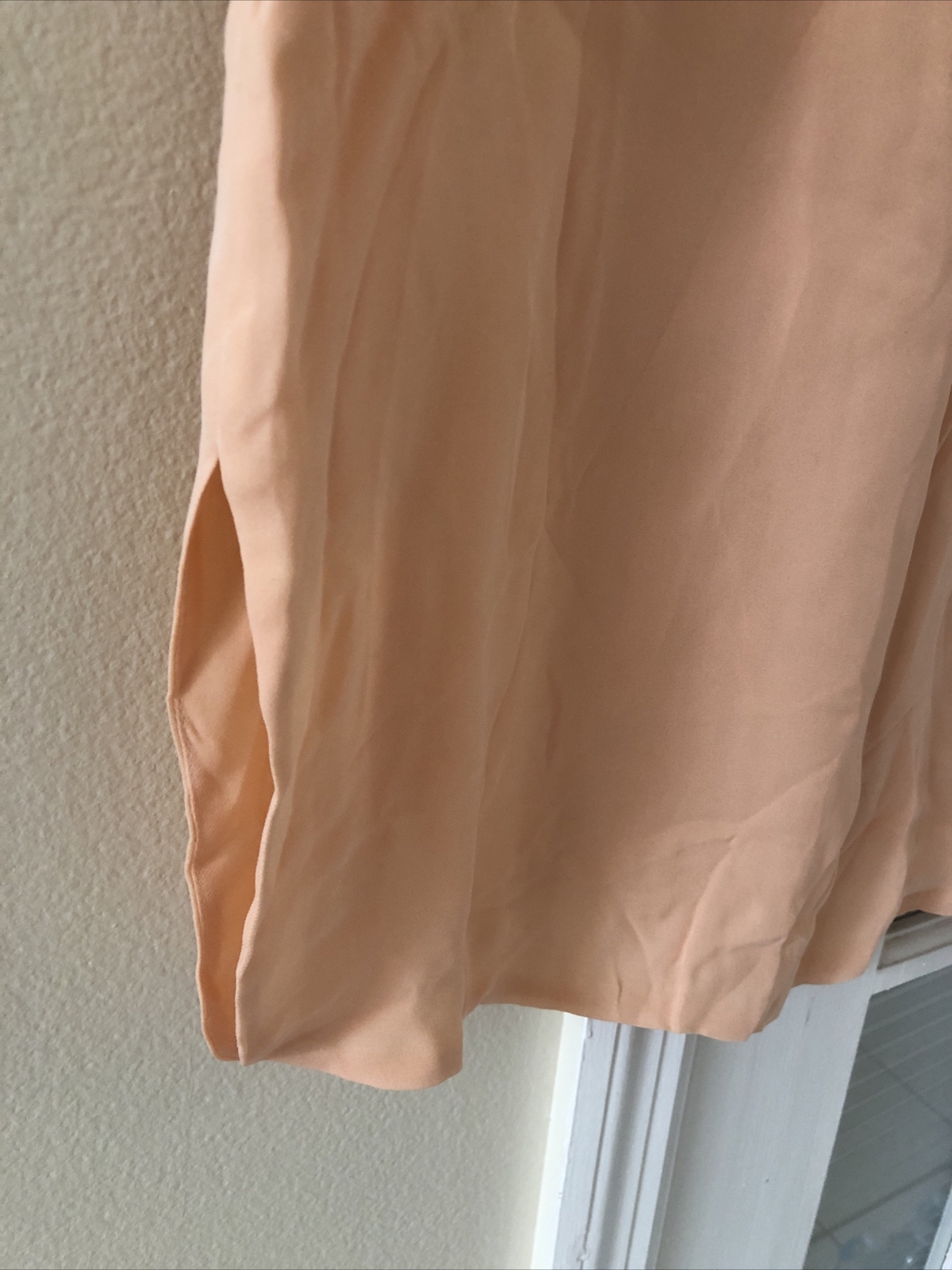 VTG Henry Bendel Silk Tunic Soft Peach Blouse Button Down Flowing Size 6 NWT