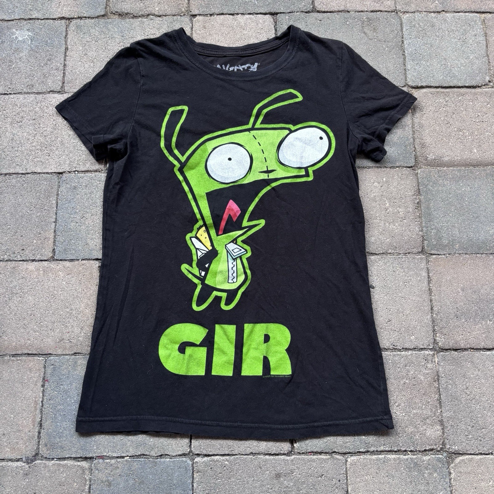 Vintage 2011 Mighty Fine Invader Zim Gir Graphic T Shirt Women’s Medium Y2K