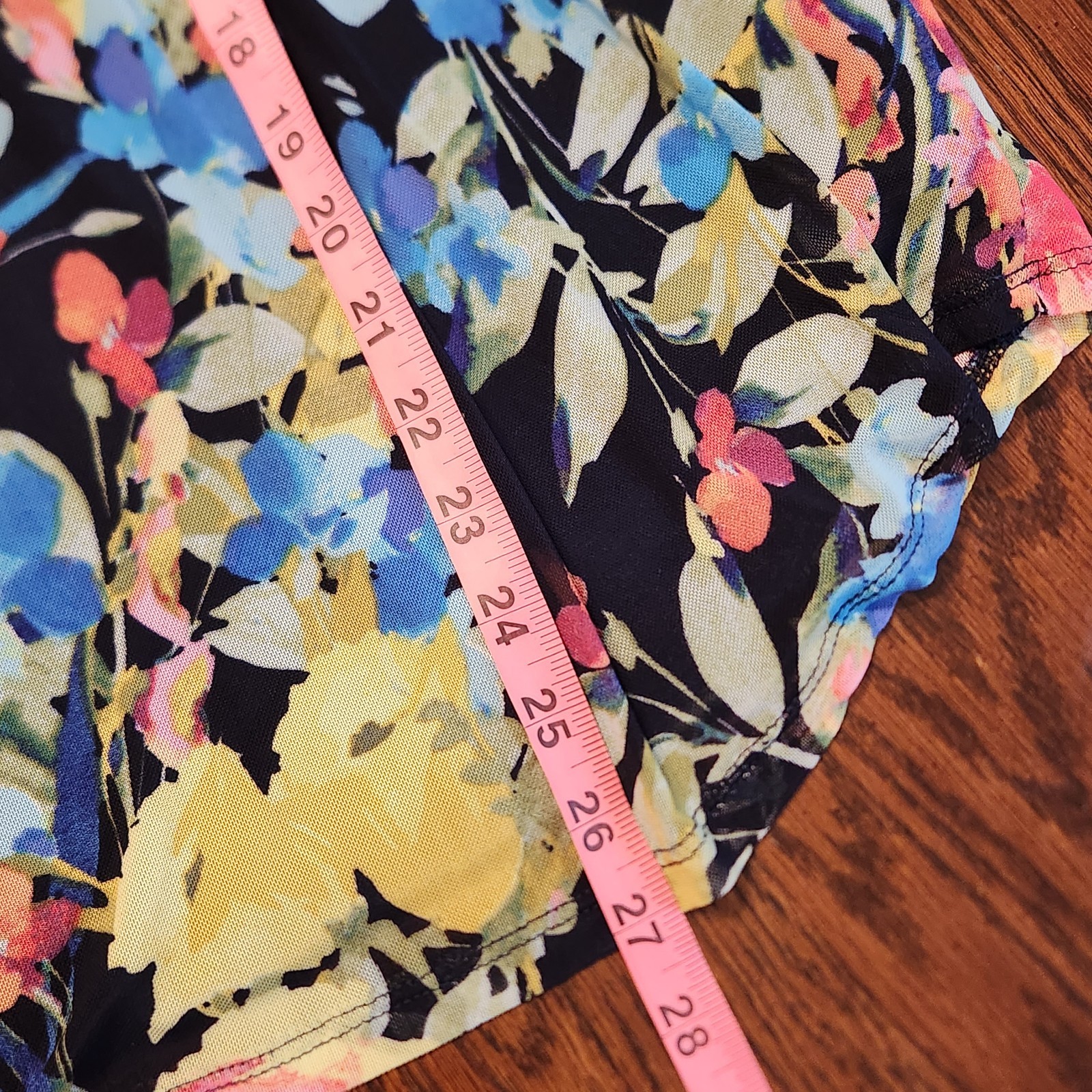 Roz & Ali Floral Boho Shirt 3/4 Sleeve Lined Pleated Blouse Fall Trends Office L