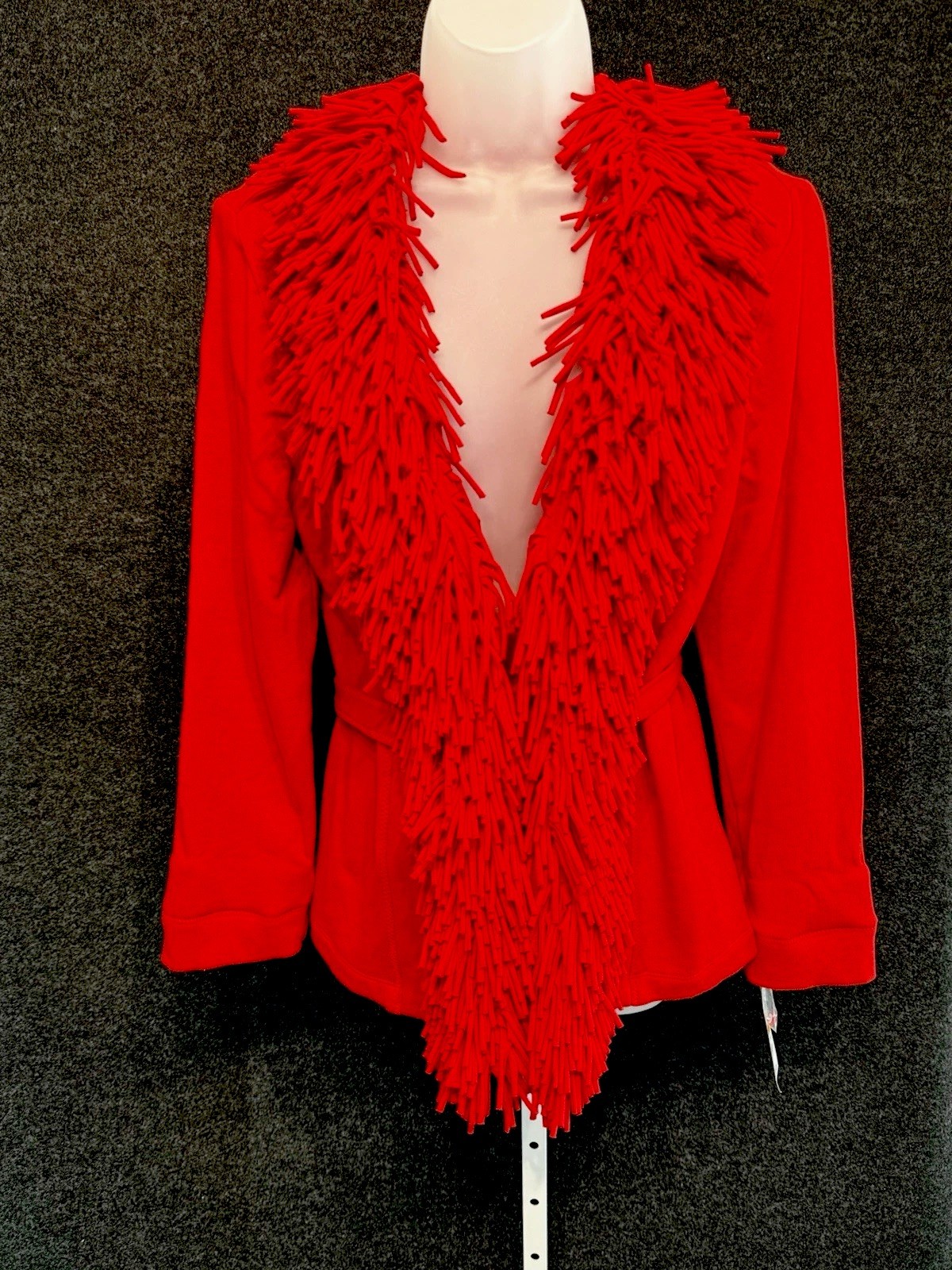 Ruby Rd. Red Fringe Fun Top Size Small NWT