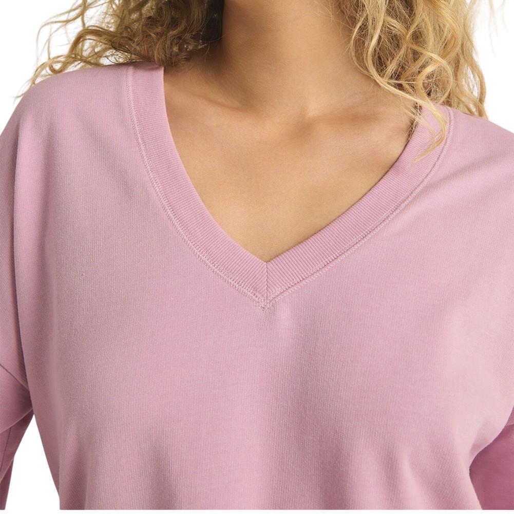 Z Supply Modern V-Neck Weekender Long Sleeve Top – Sunset Mauve Pink