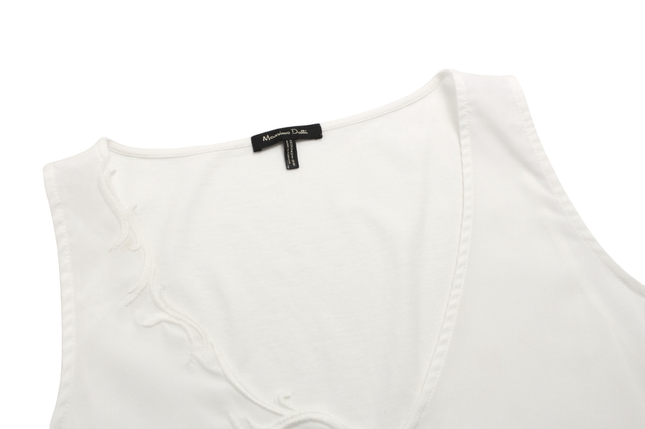 Massimo Dutti Blouse Womens M Pullover Stretch V Neck Sleeveless