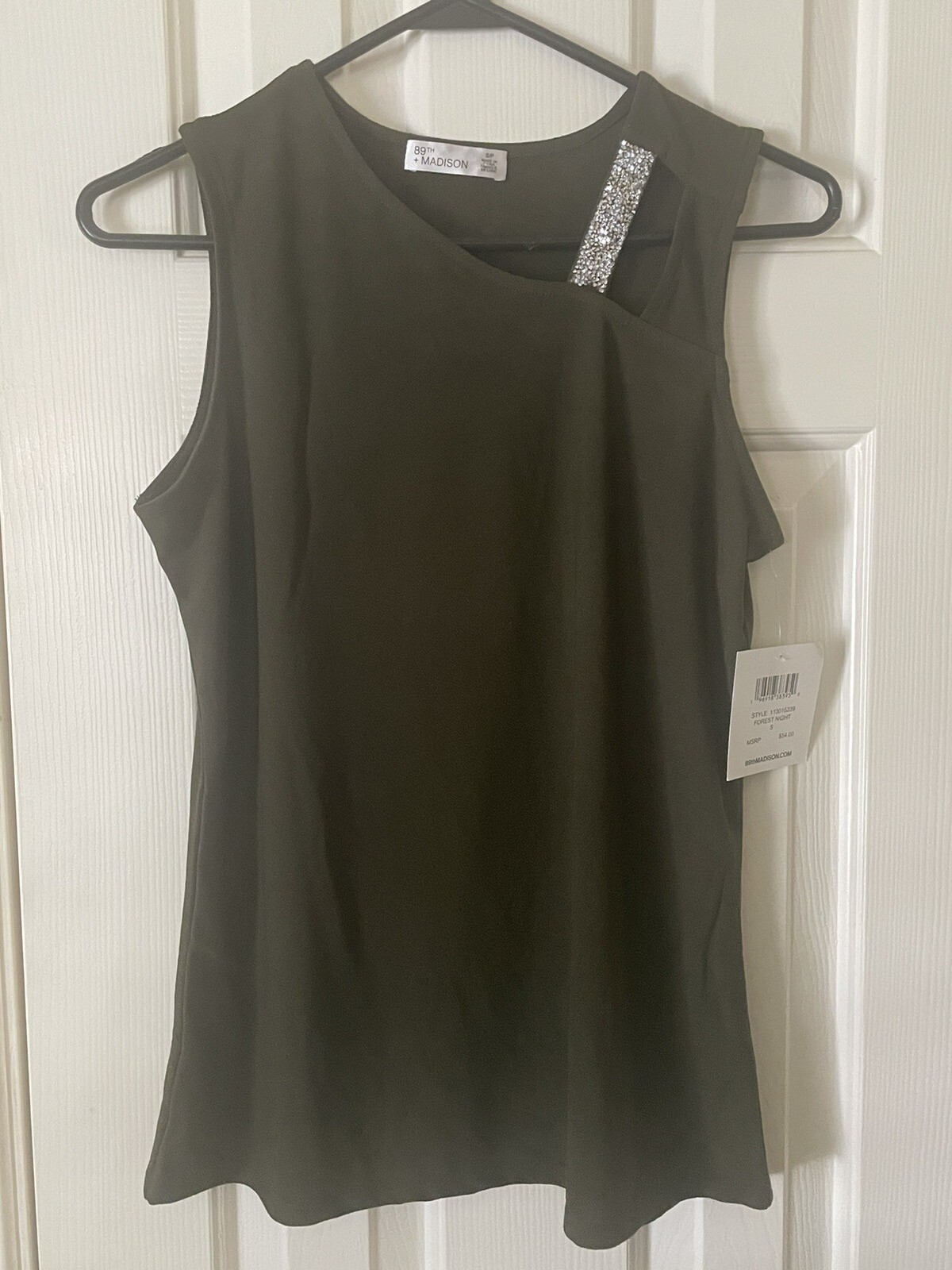 89TH & MADISON Tank Top. Women’s. Sz Small. Color Forest Night Green. NWT
