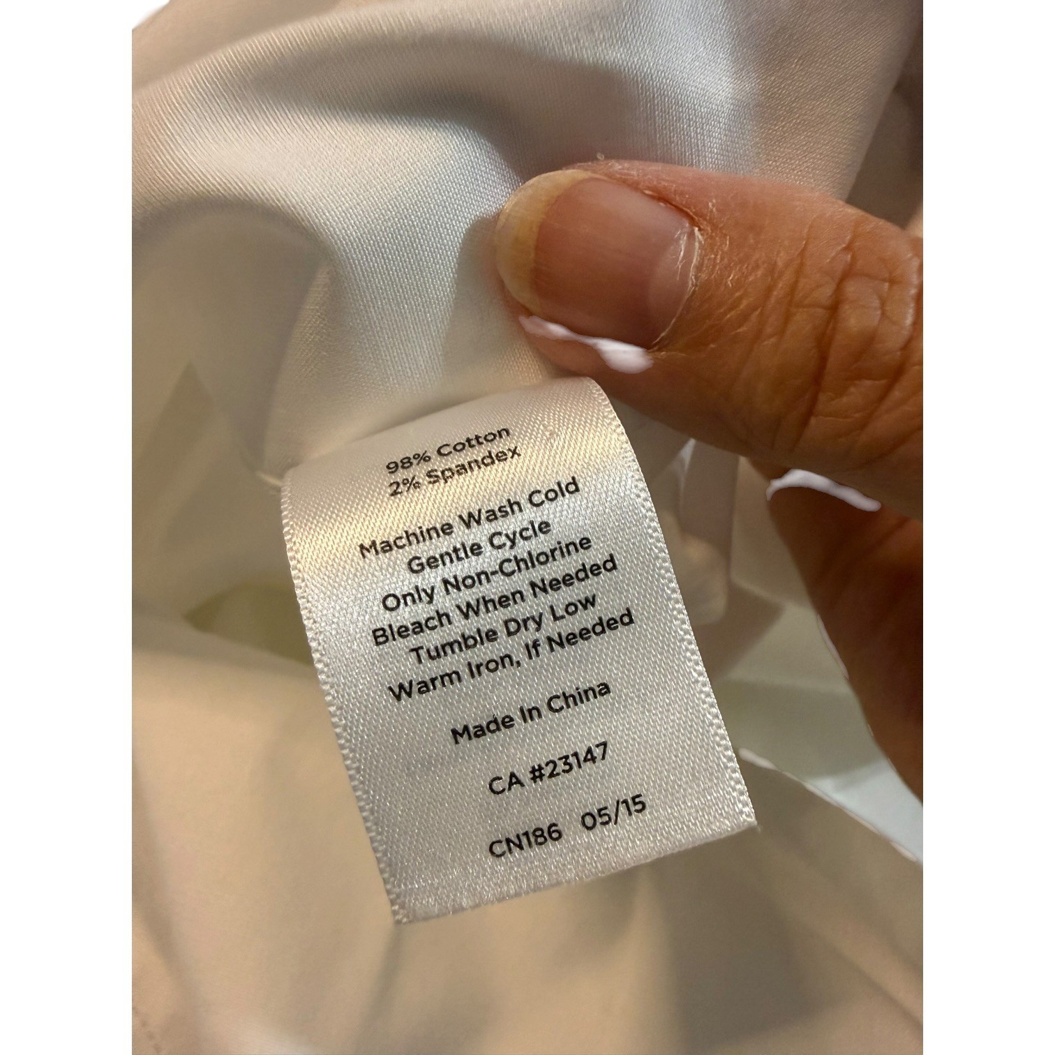 Talbots Womens White Wrinkle Resistant Button Down Shirt Long Sleeve Blouse 8