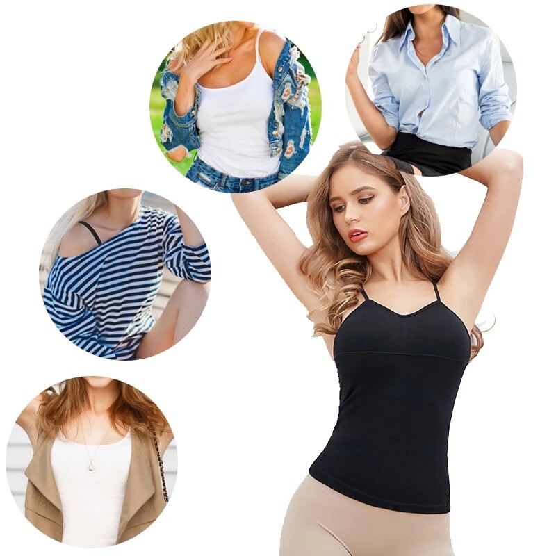 Women’s Genie Bra Shapewear Cami Slimming Body Shaper Tummy Waist Camisole Tops