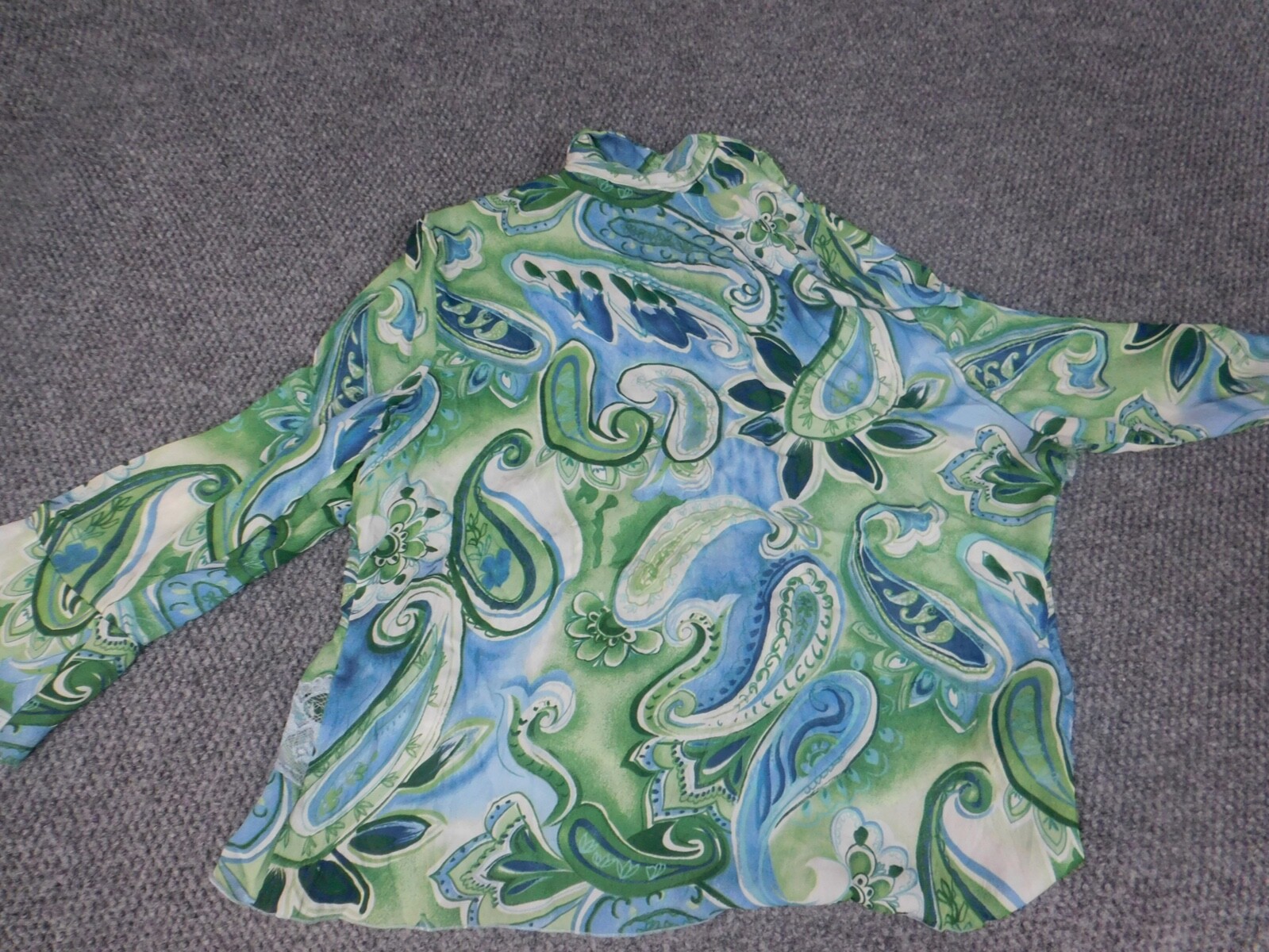 Allison taylor Womens Top Large green floral pullover