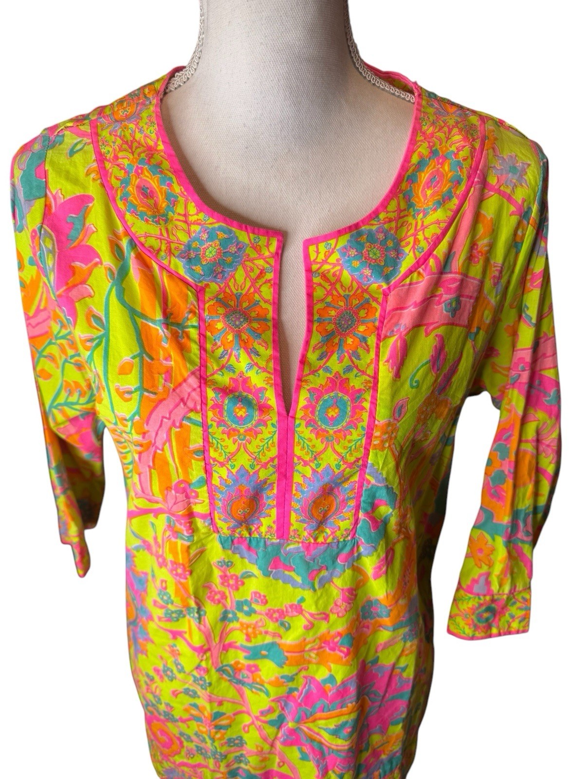 Gretchen Scott Split Neck Tunic Magic Carpet Only One On eBay! Sz Small
