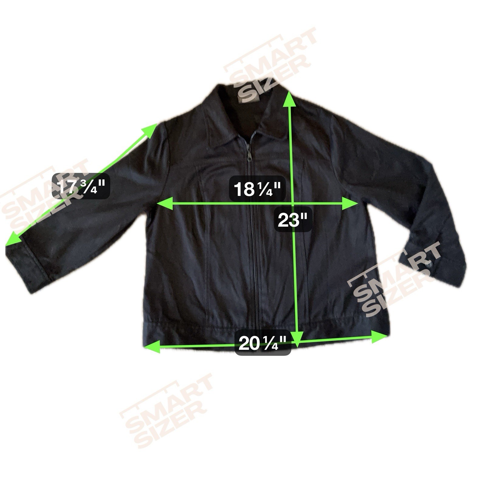 Women’s Relativity Black Full Zip Jacket Size-Large Pockets Cotton/Spandex