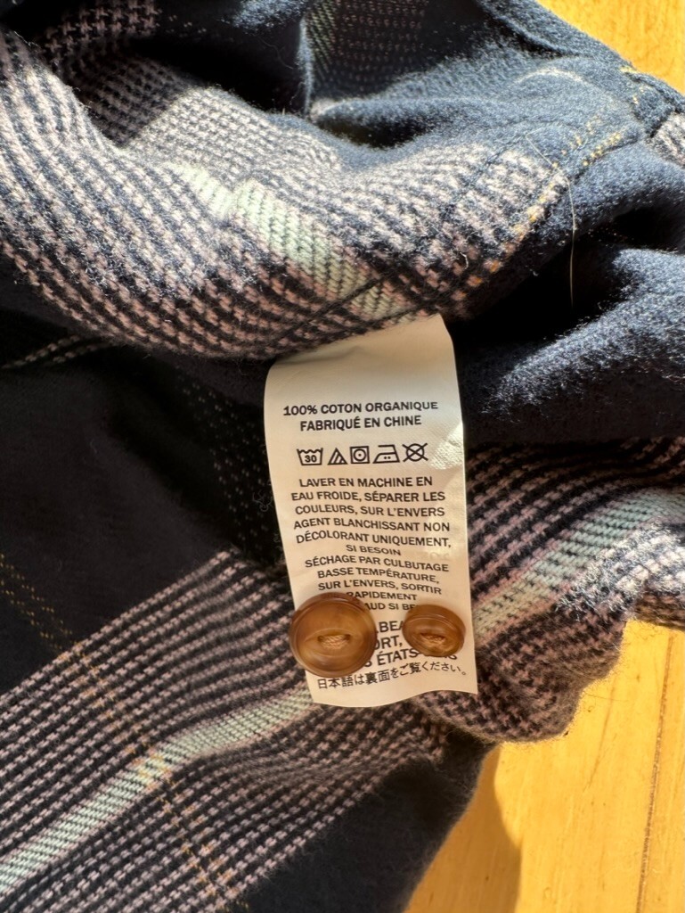L.L.Bean Womens Organic Flannel Shirt, Plaid NWT size S