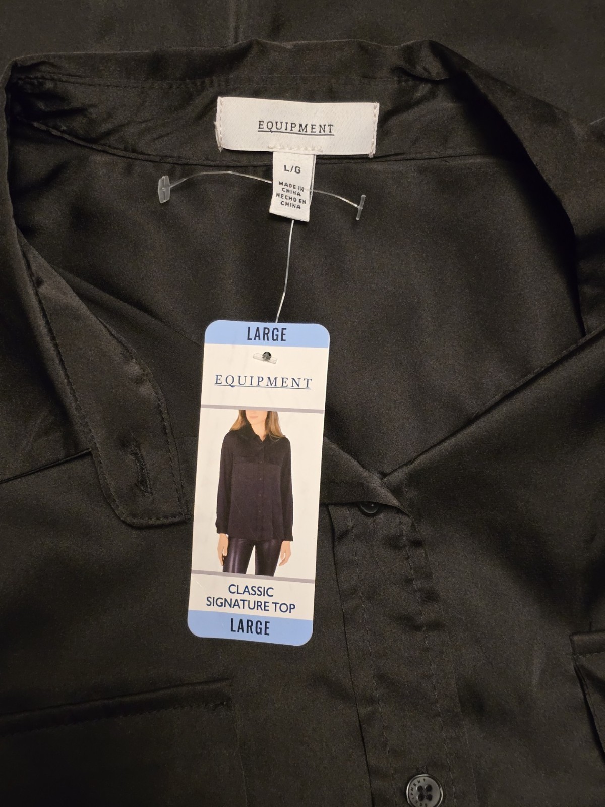 AUTH Equipment Classic Signature Shirt L Large *NEW* NWT $230 Designer Top