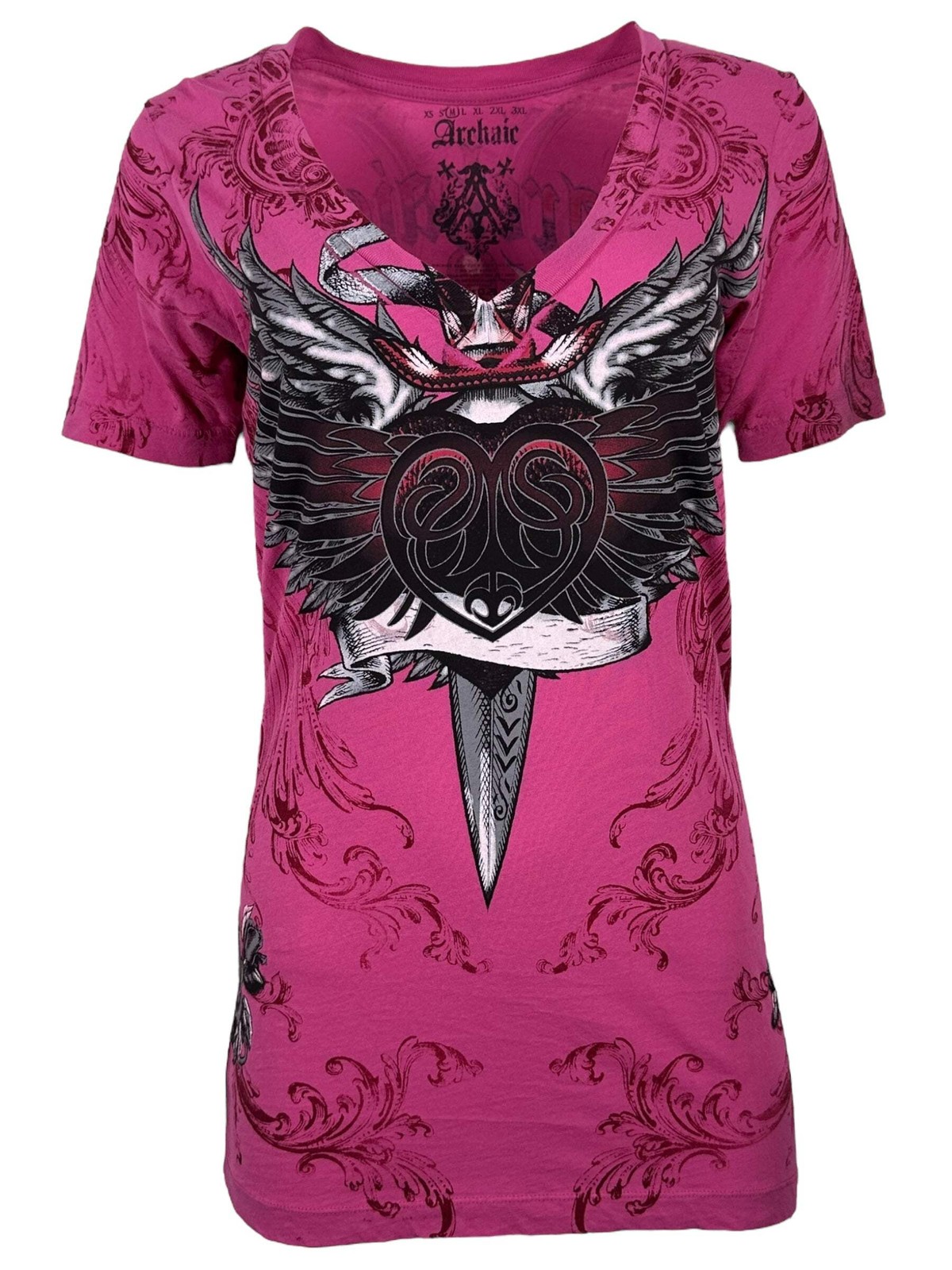Archaic By Affliction Women’s T-shirt Torn Heart