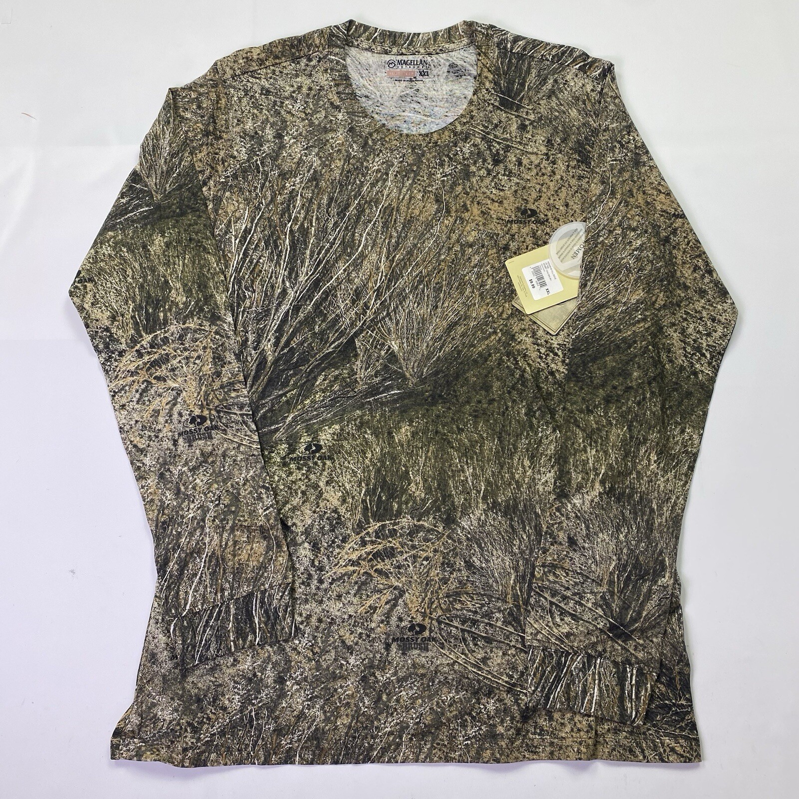 Magellan Mossy Oak Womens XXL Long Sleeve Brush Camo Hunting Shirt Cotton