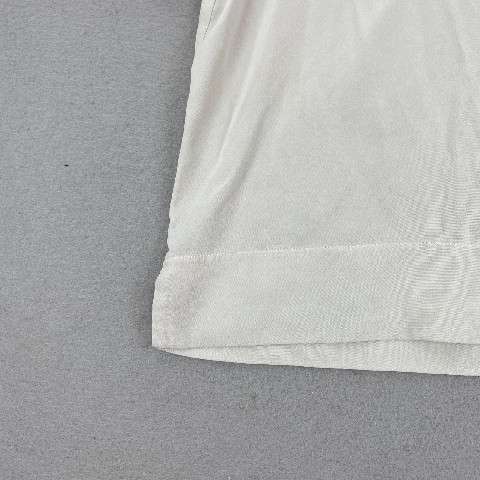 MM Lafleur Annika Top M Washable 100% Silk light gray Short Sleeve