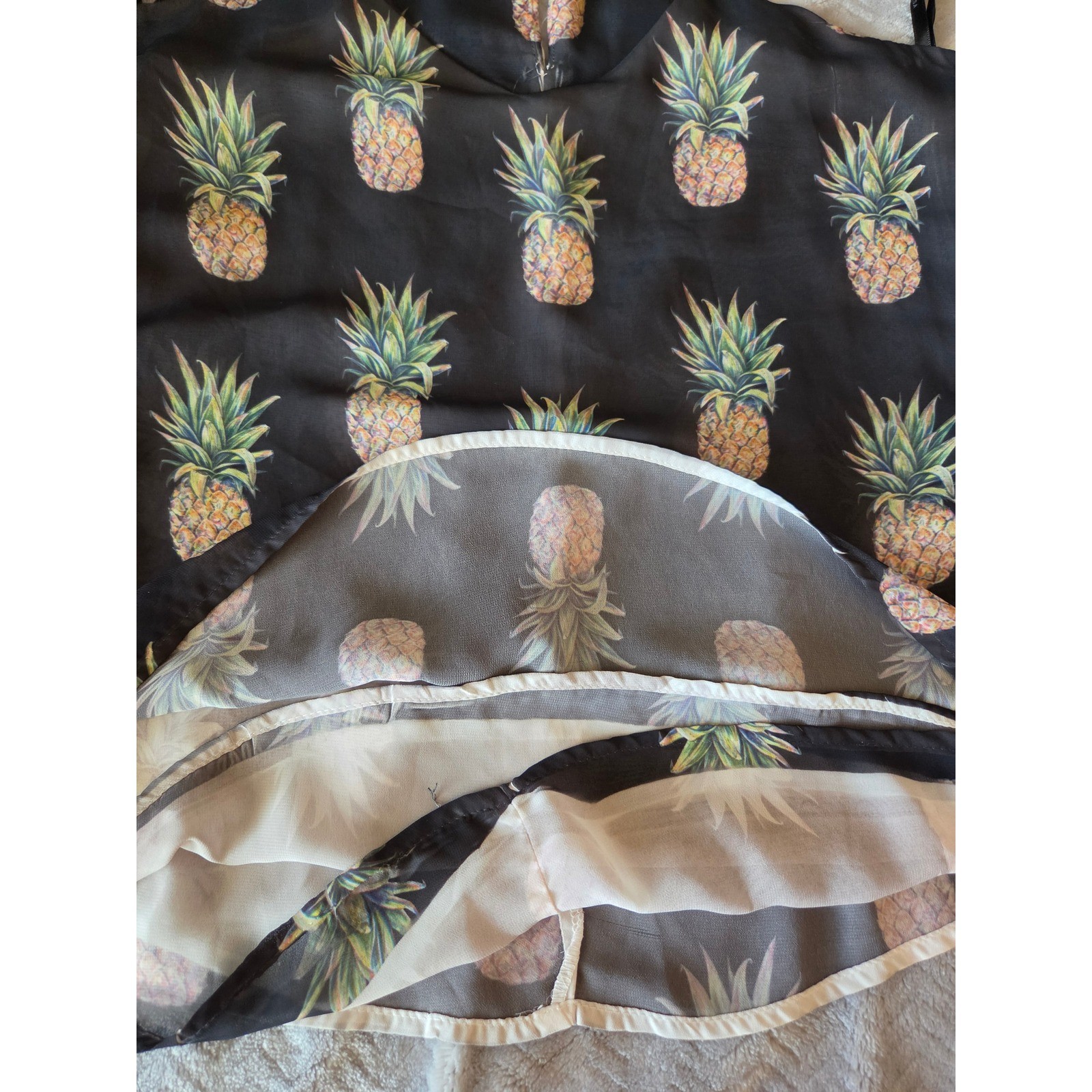Papaya Women’s Pineapple Print, Racerback Camisole Top/ Medium