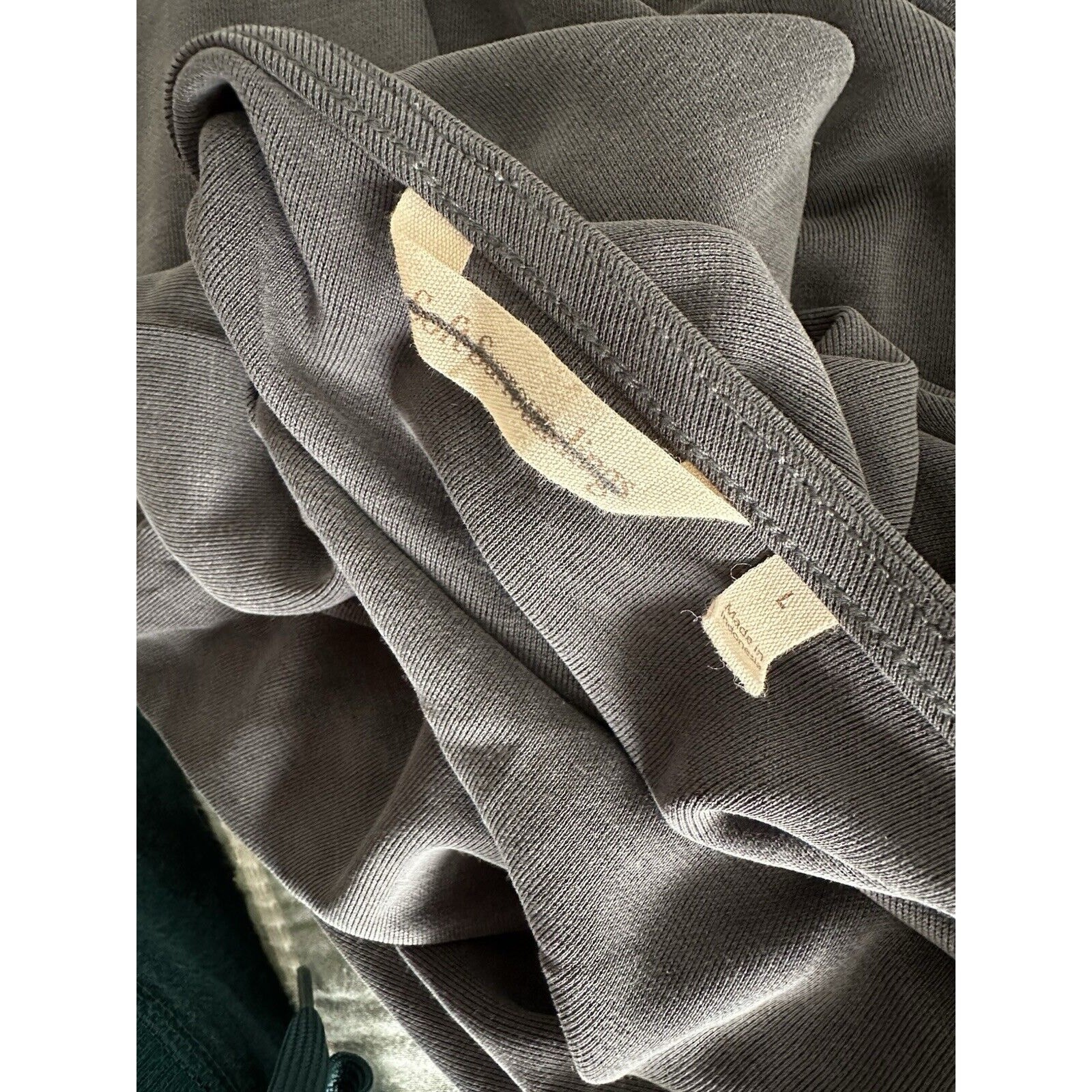 Soft Surroundings Scoop Neck Long Sleeve Dark Gray Modal Blend Tunic Top Large