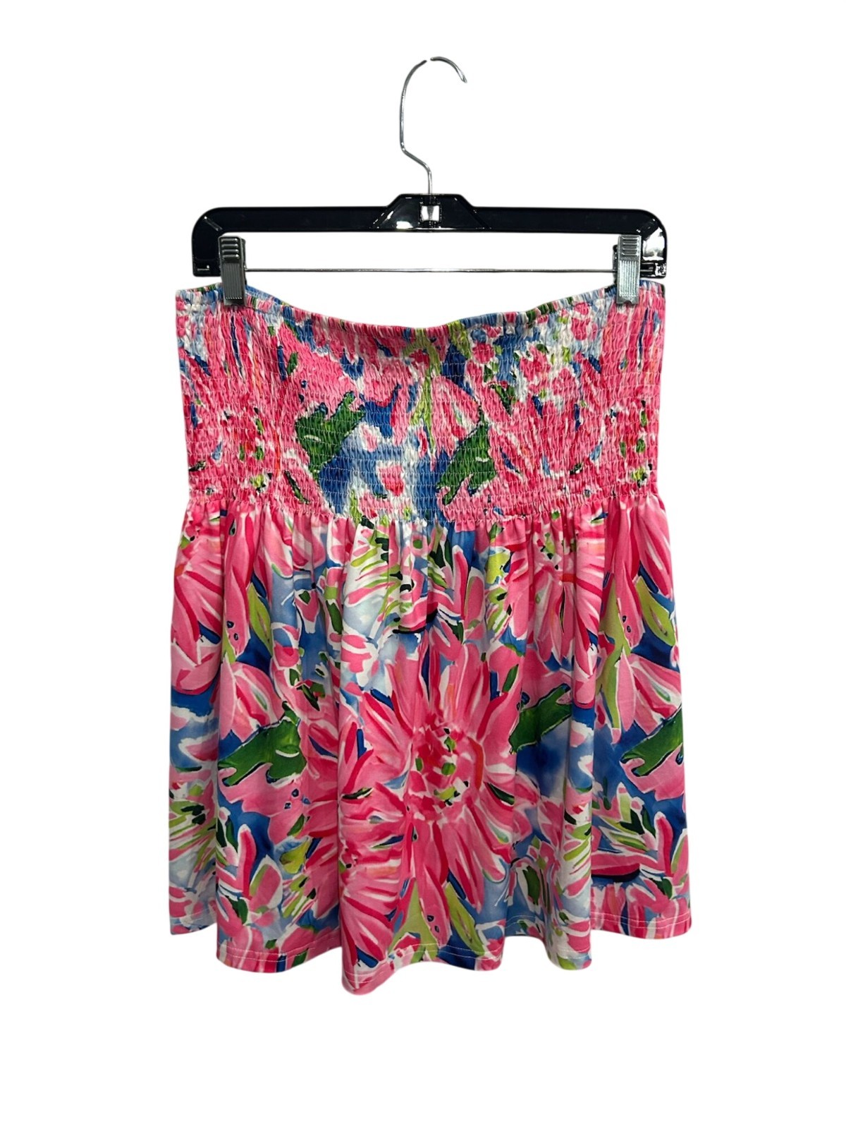 XXL Abstract Floral Convertible Tube Top Strapless Blouse Mini Skirt Boho Retro