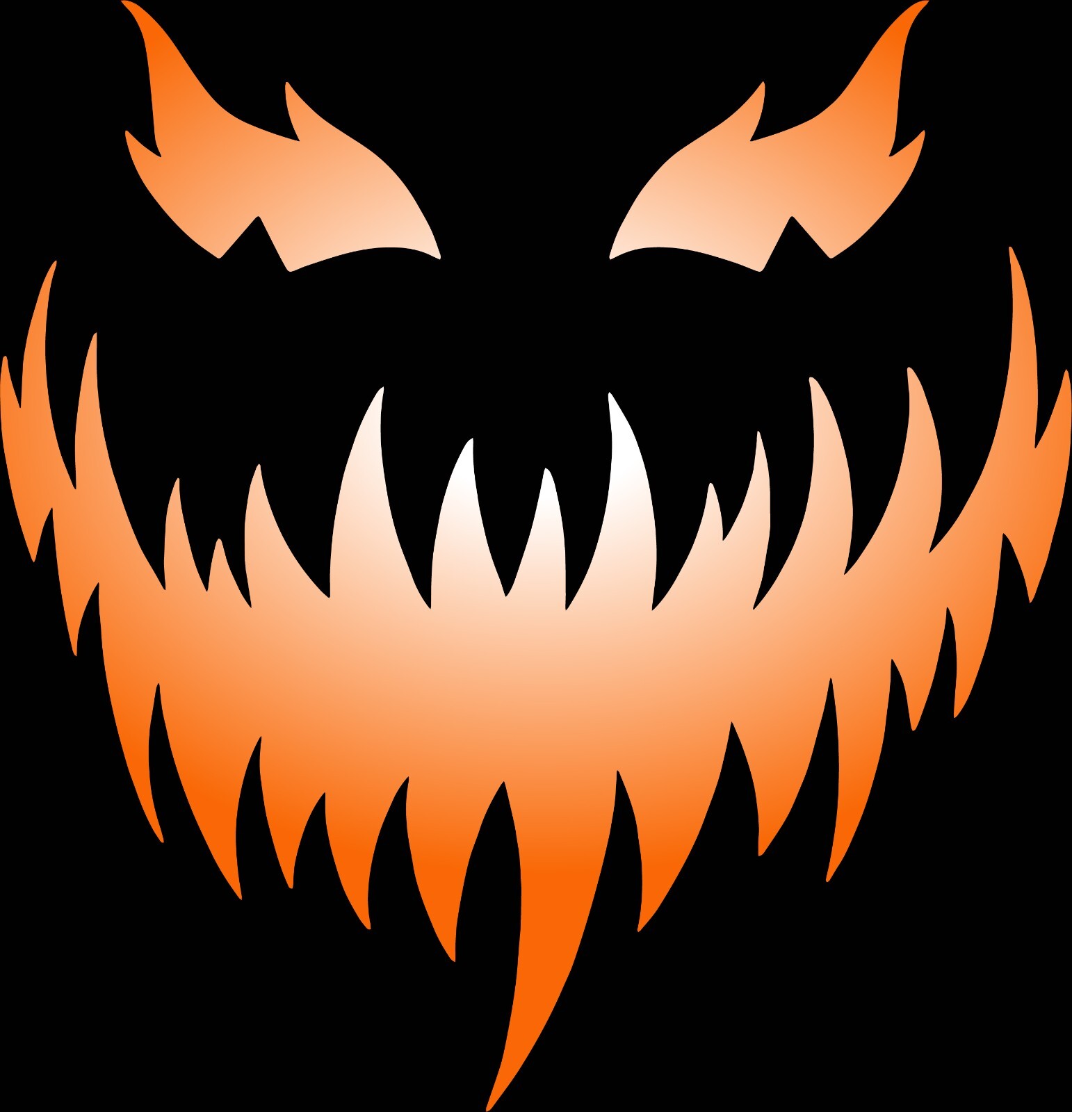 Halloween Scary Jack O Lantern Face Smile Tee Shirt Big and Tall or Small Unisex