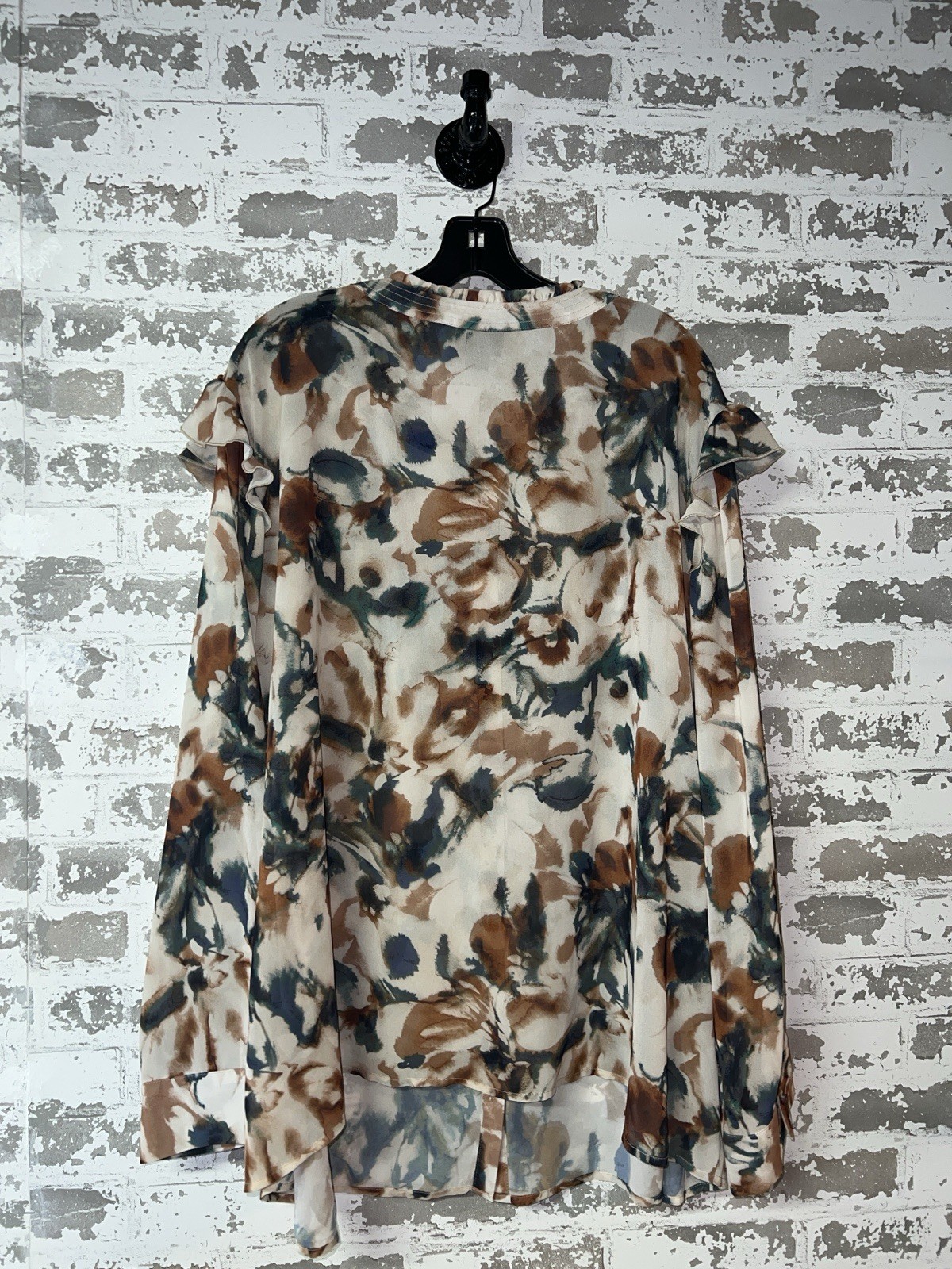 NWT! June + Vie Ruffle Button-Down Blouse – Beautiful Neutrals Size 3X $95