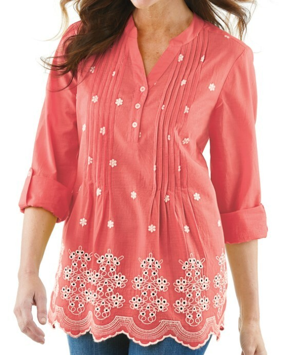 AMERICAN SWEETHEART EMBROIDERED EYELET PINTUCKED BLOUSE TOP WOMENS PLUS 4X *NIP*