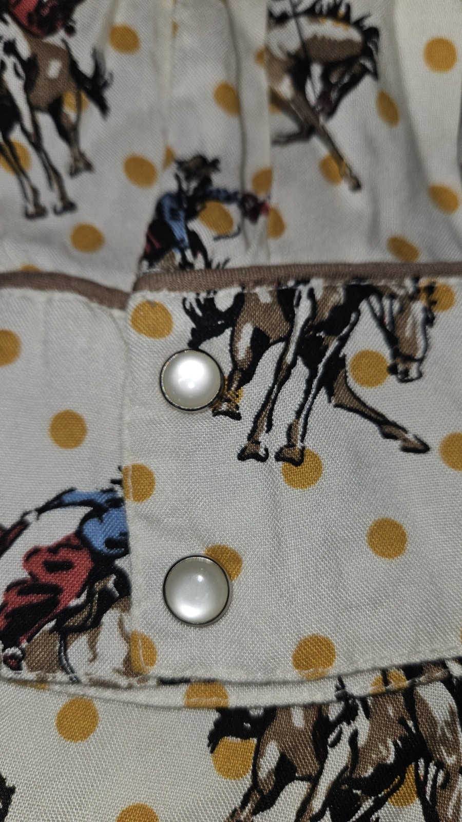 Cotton & Rye Buckaroo Betty XL Rodeo Pearl Snap Yellow Western Shirt