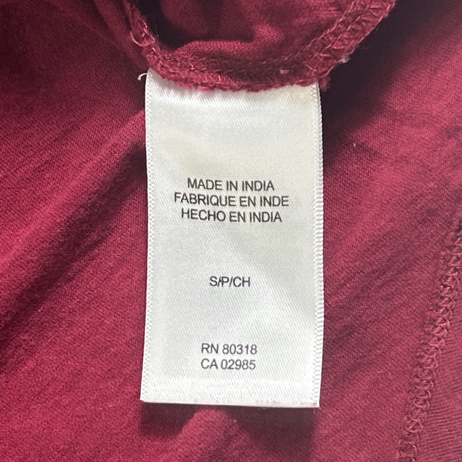 Lucky Brand Henley Top Womens Small Burgundy Short Cap Sleeve Popover Pocket