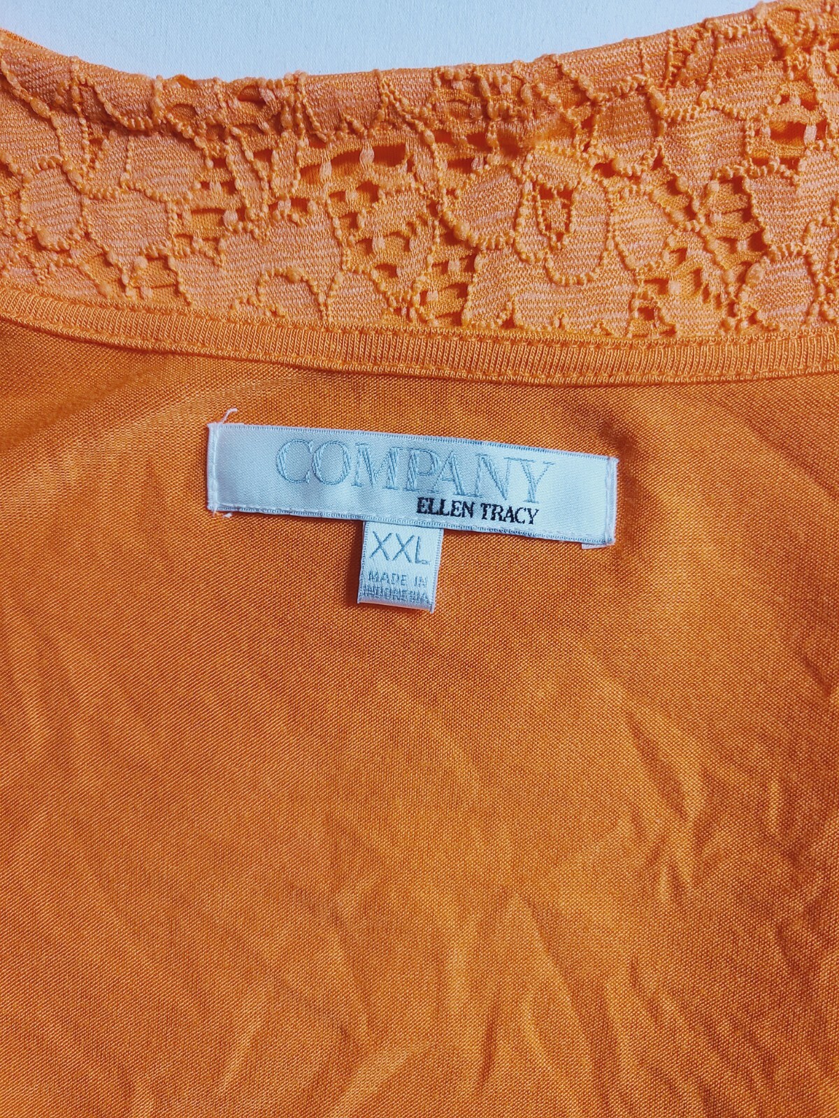 Company Ellen Tracy Womens Top Blouse Shirt Orange Size XXL A484