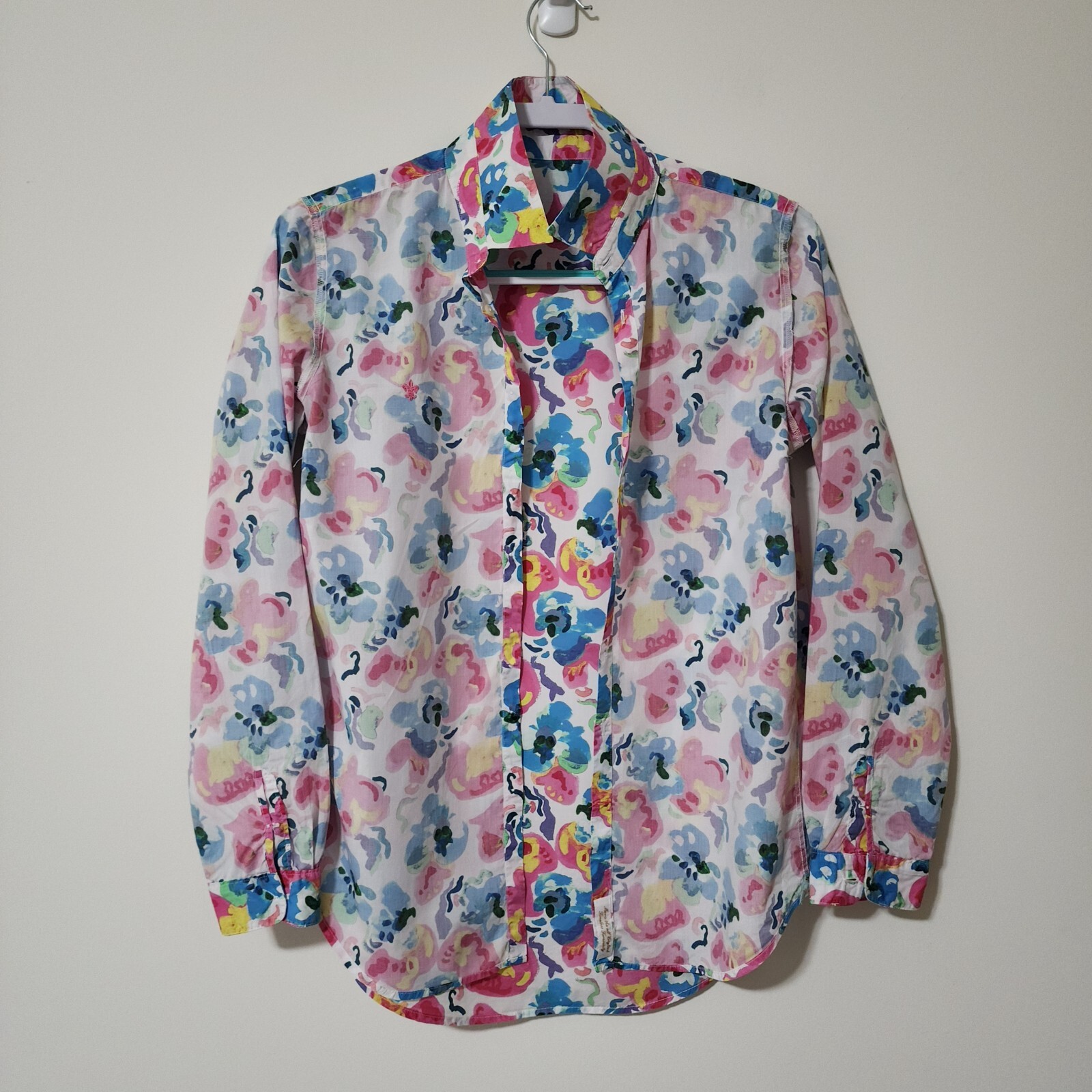 Morris Lady Sweden Liberty Fabric Cotton Floral Shirt Womens 38 M Button Up