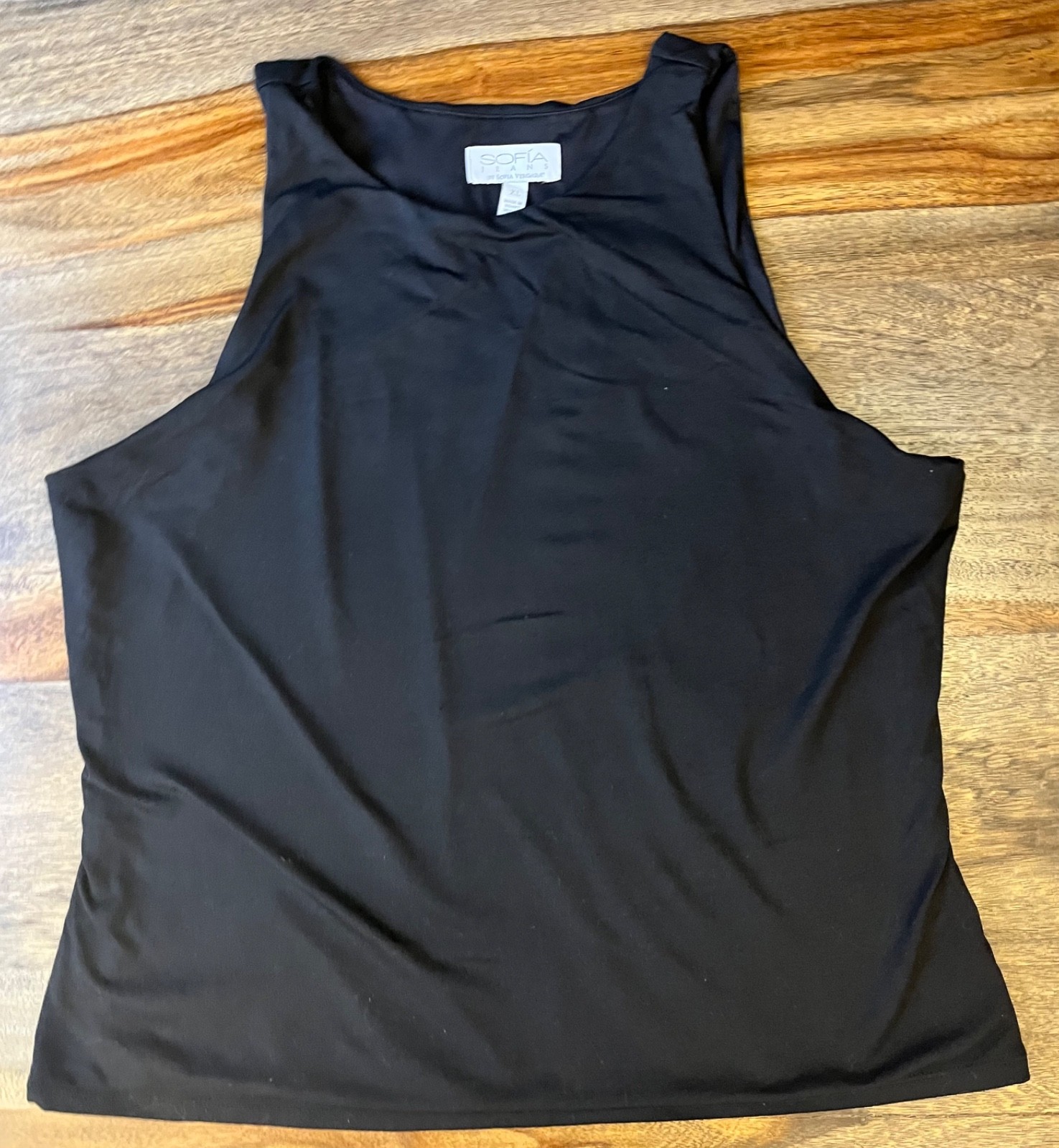 Sofia Jeans by Sofia Vergara Women’s Size XL Black High Neck Tank