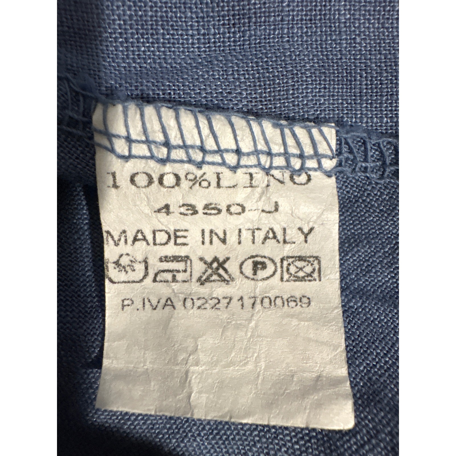 Bella Amore Women’s Blue Italian Linen Tunic Size L Minimalist Boho Lagenlook