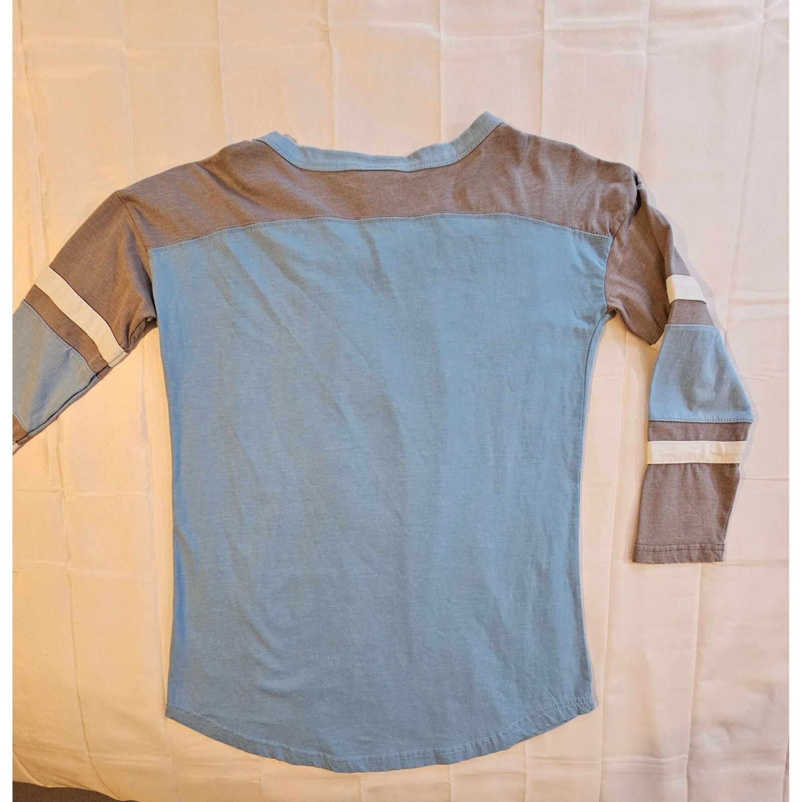 Royce Pressbox Burn Washed Carolina NC Tar Heels long sleeve Shirt Womens M NEW