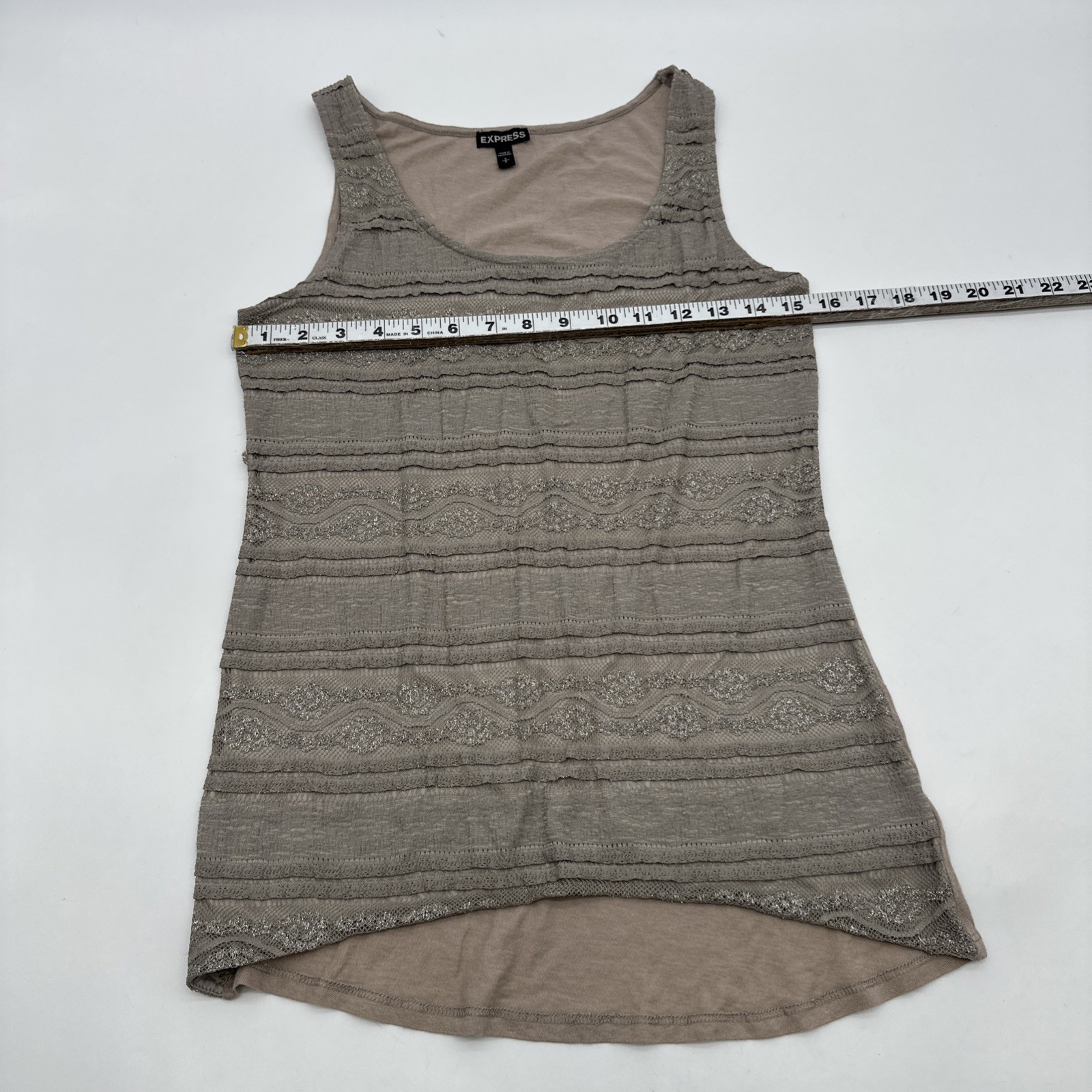 Express Tank Top Women S Brown Glitter ..#36230