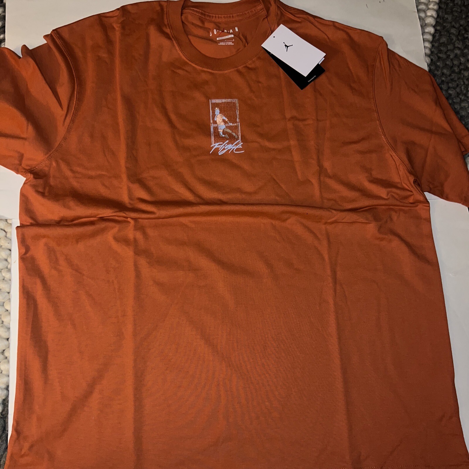 NWT Air Jordan Women’s Flight OVERSIZED FIT Orange T-Shirt Sz XS-XL