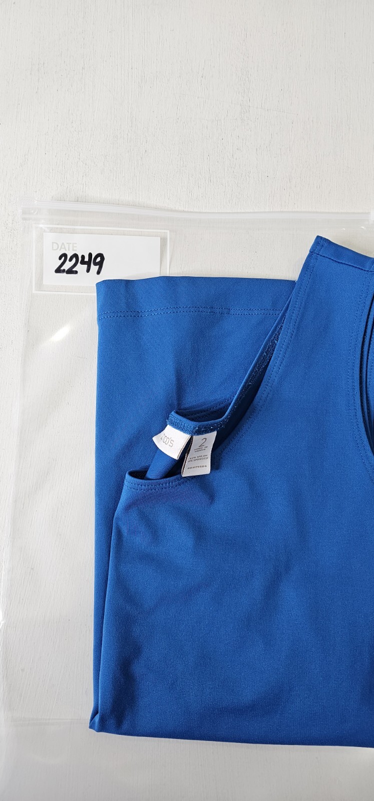 Chicos top blouse sleevless stretch size 2 blue nylon spandex blend