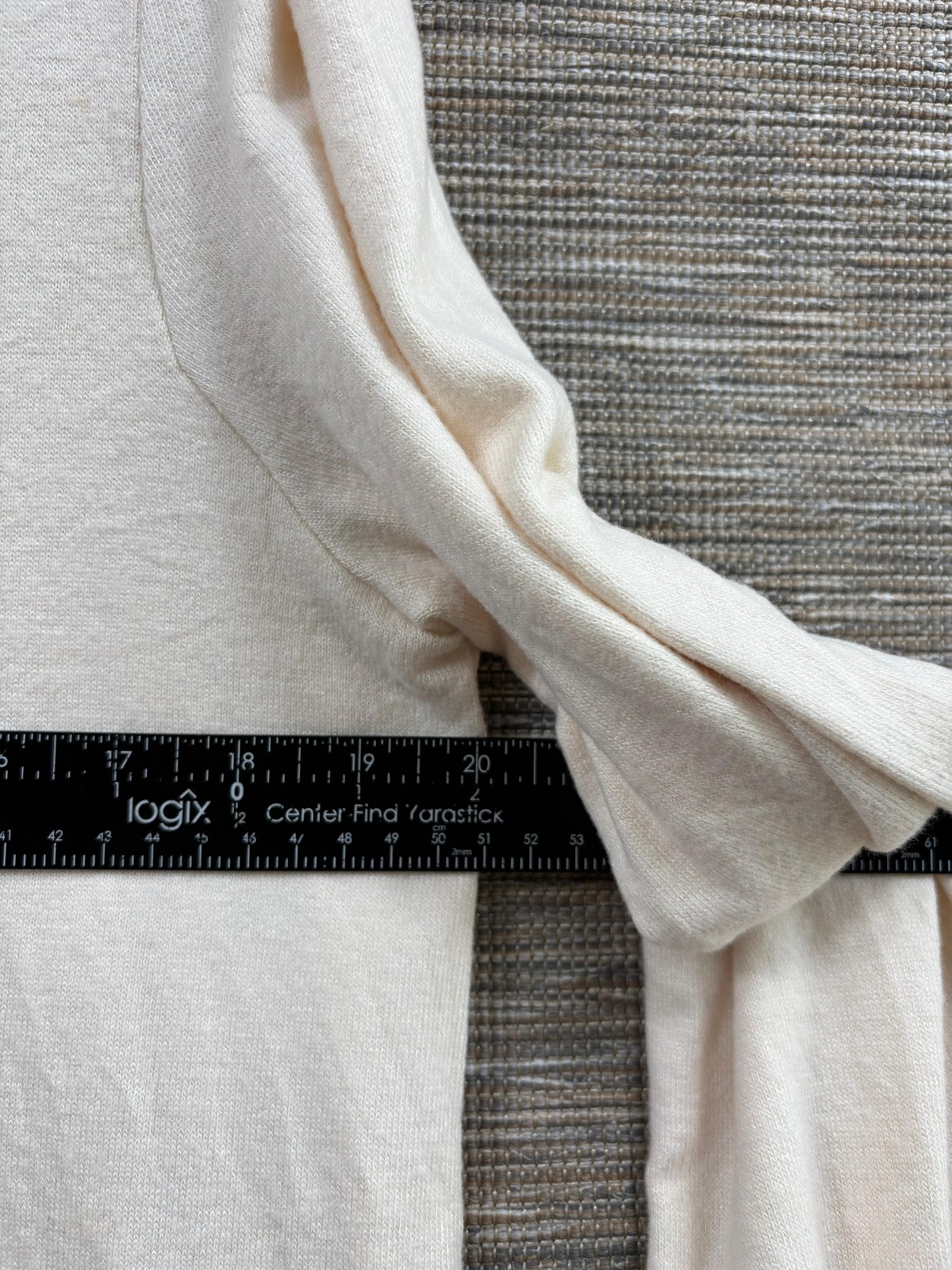 Buffalo David Bitton Shirt Womens L White Cozy V Neck Long Sleeve Jersey Top