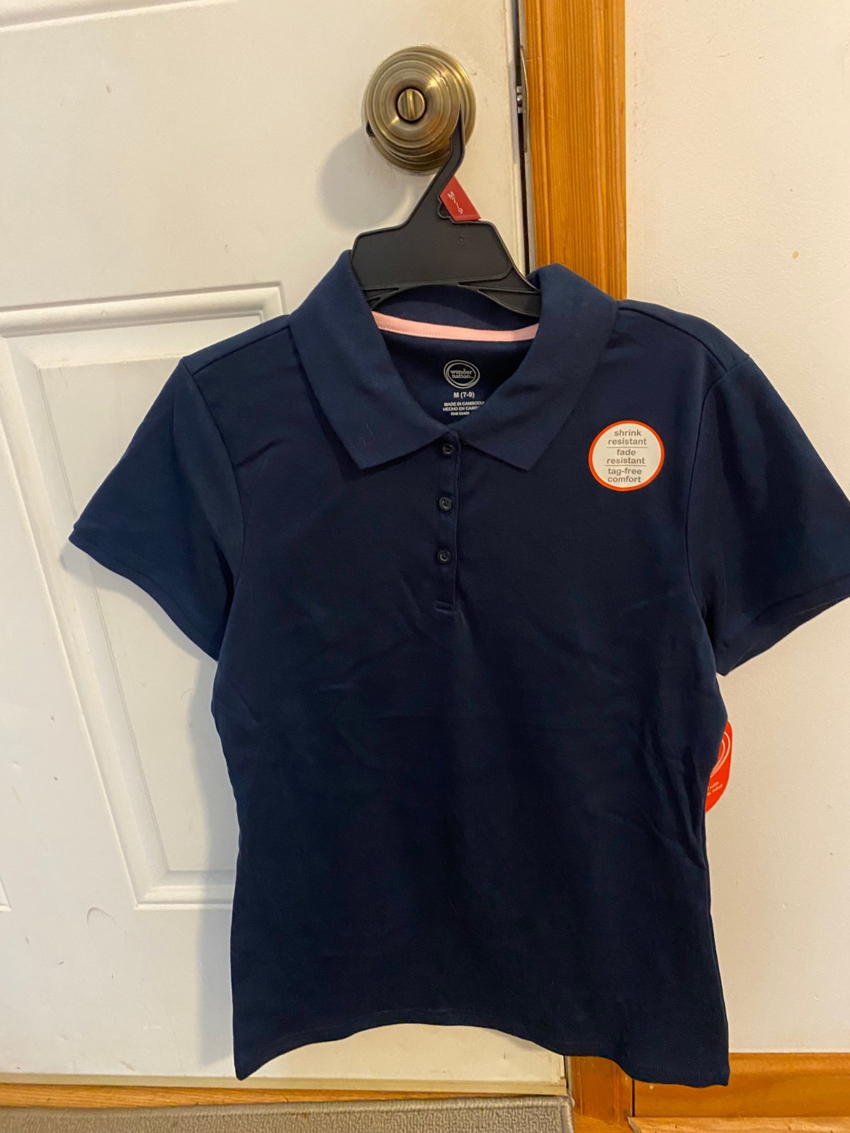 NEW WOMEN’S/ JUNIORS SIZE MEDIUM 7-9 WONDER NATION SCHOOL UNIFORM POLO SHIRT