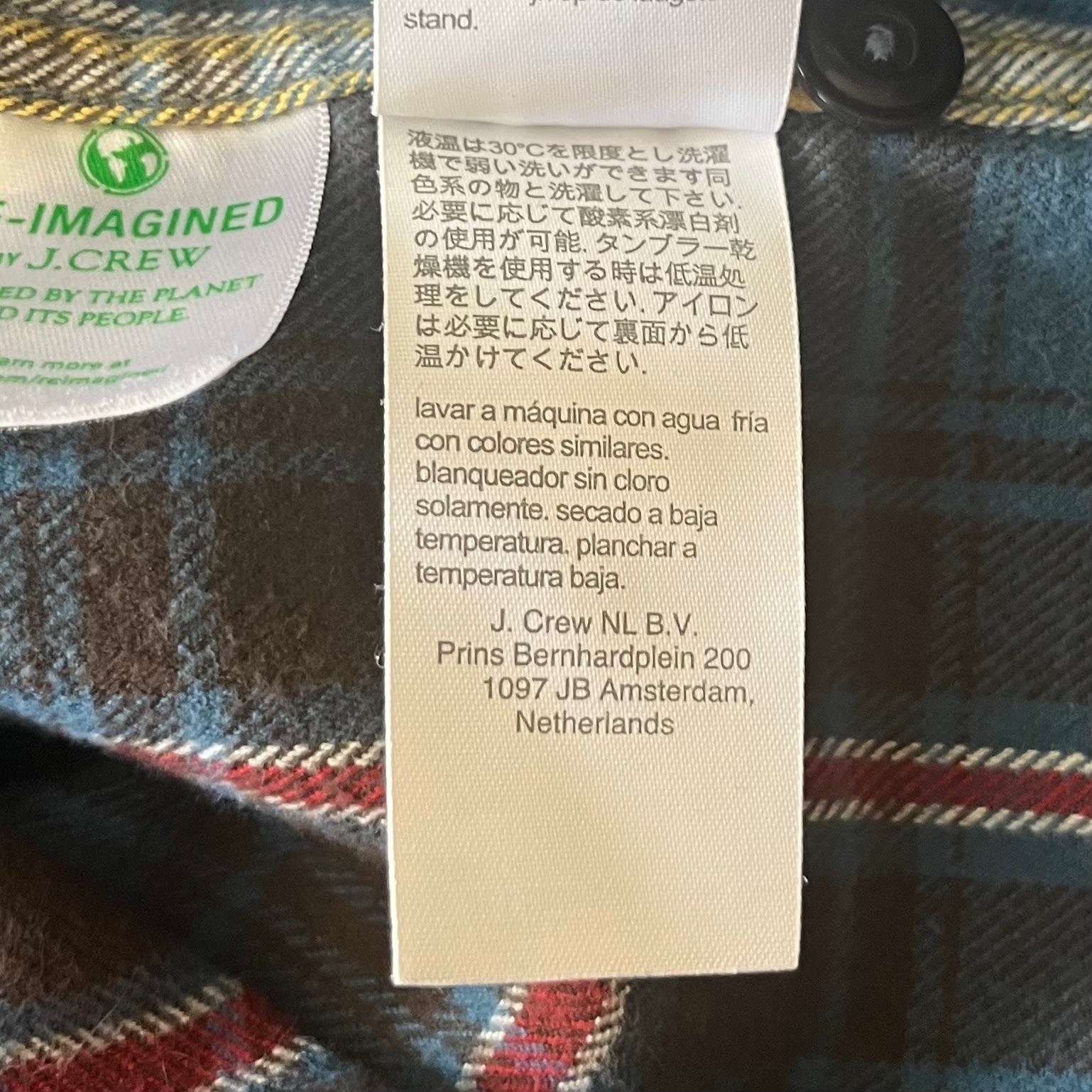 J Crew Mid Weight Flannel Shirt Womens Medium Blue Slim Fit