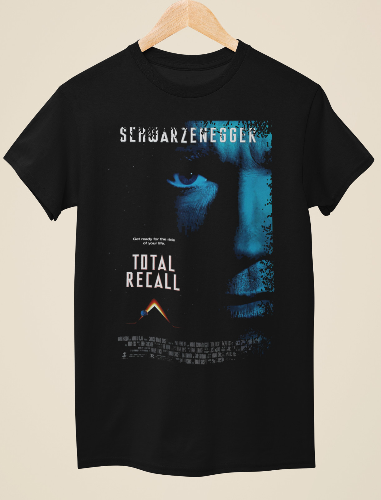Total Recall – Movie Poster inspired Unisex Black T-Shirt