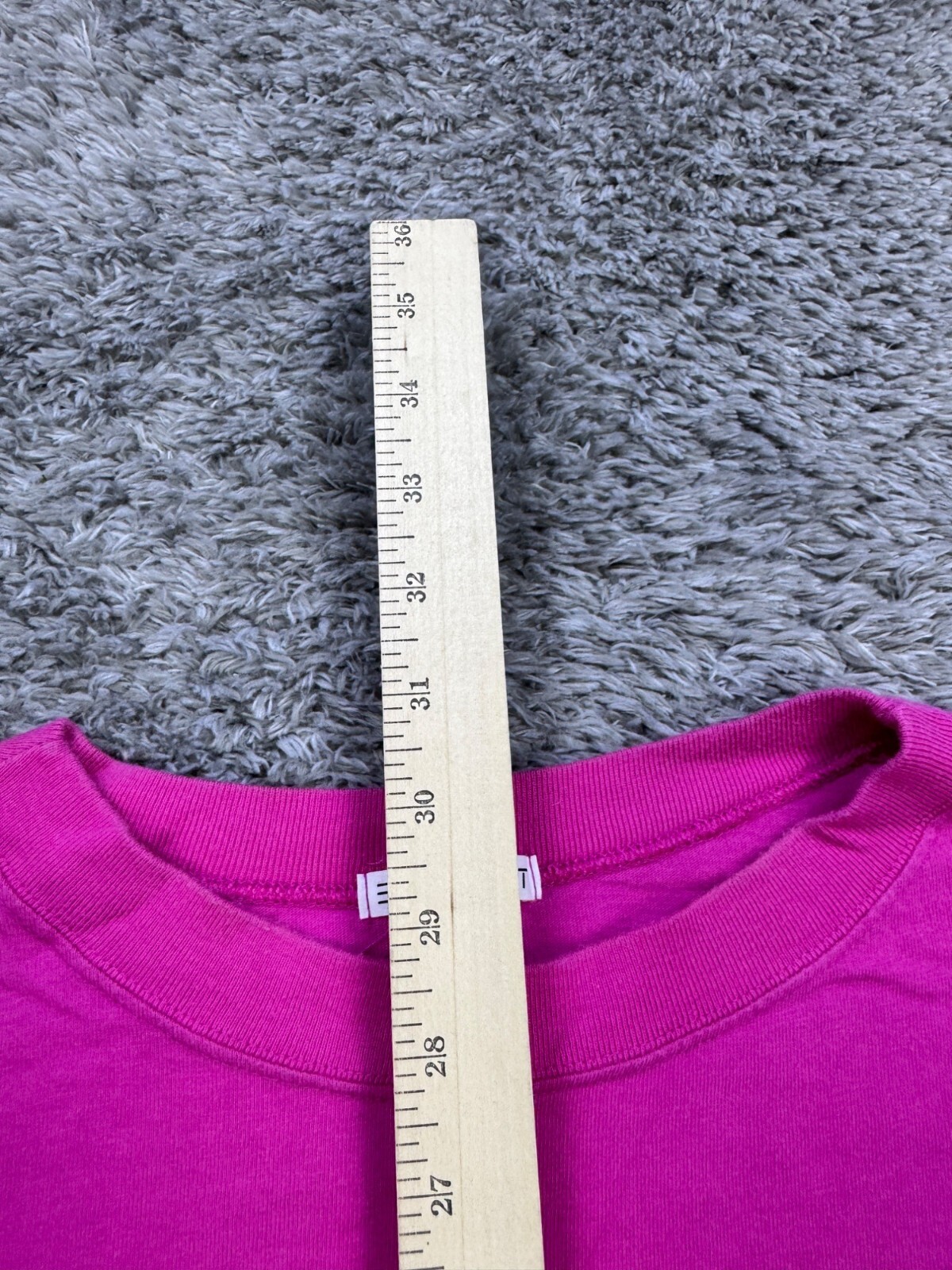 Vtg Espirt Top Women Medium Fuchsia Pink Hi Low Short Sleeve Crewneck Shirt Y2K