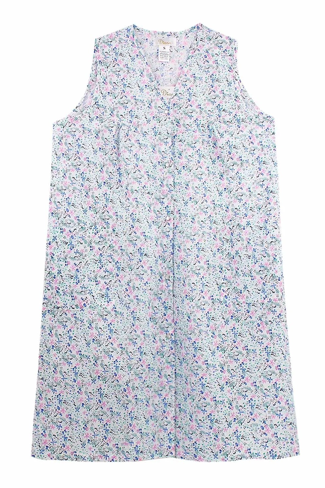 Lady’s Button-Down Duster FLORAL PRINTS SIZE LARGE