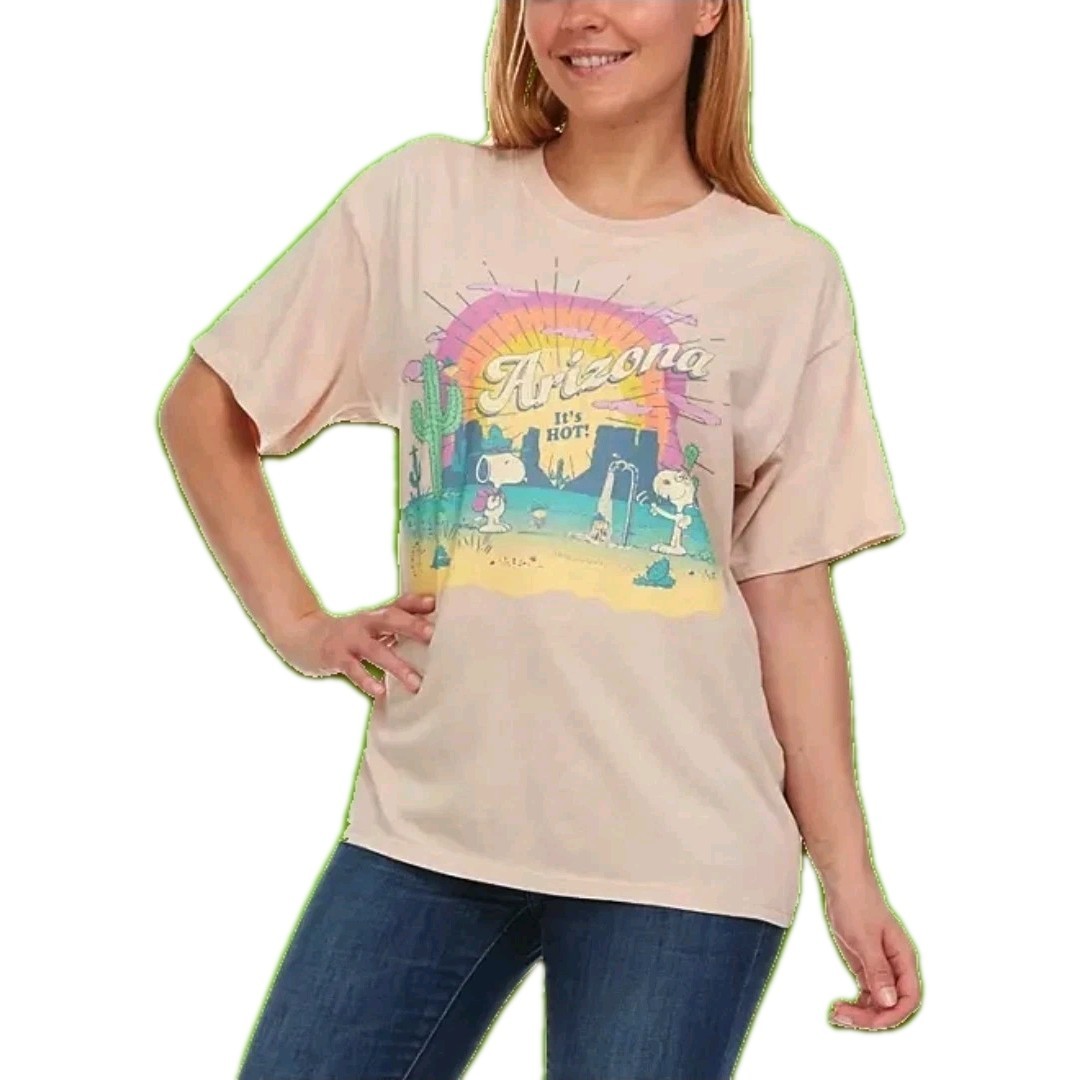 Women’s Retro Character Arizona Soft Comfortable Jersey Fabric Tee Snoopy XS