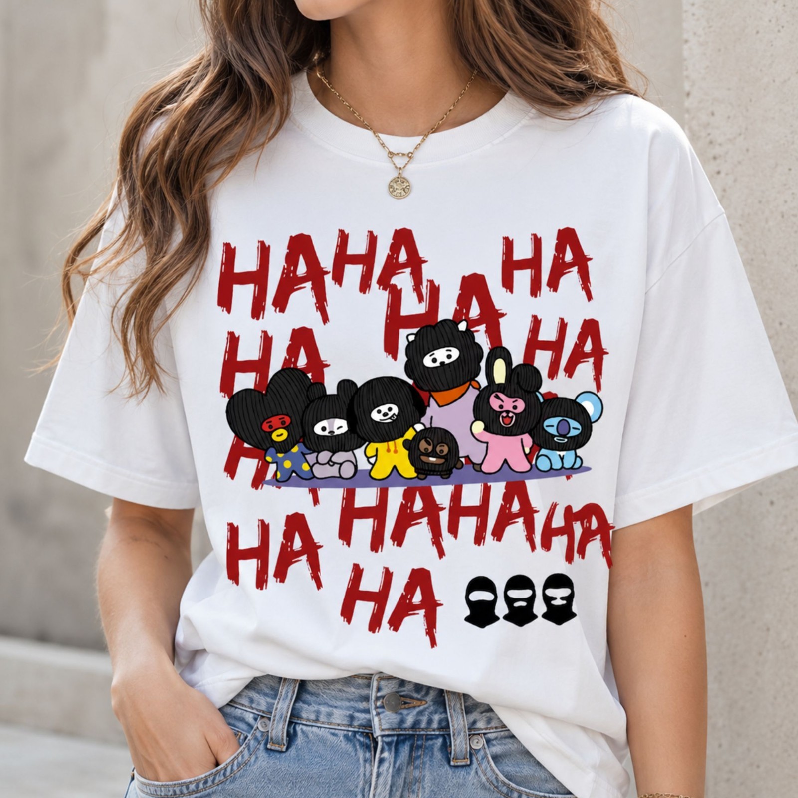 BTS World Tour 2026 Cartoon Tee Kpop Fan Graphic Shirt Gift