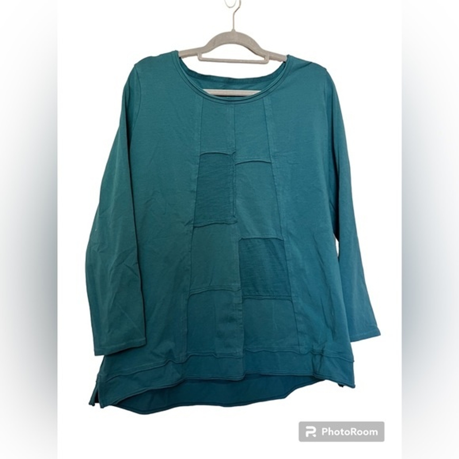 Soft Surroundings long sleeved blouse dark teal size XL