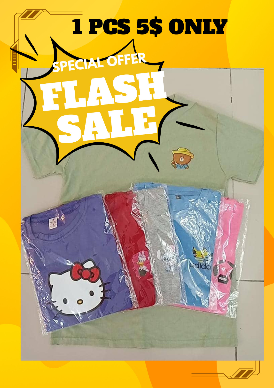SIZE M -10PCS combo Womens 100% Cotton T-Shirt Random Design NEW! with FREE GIFT