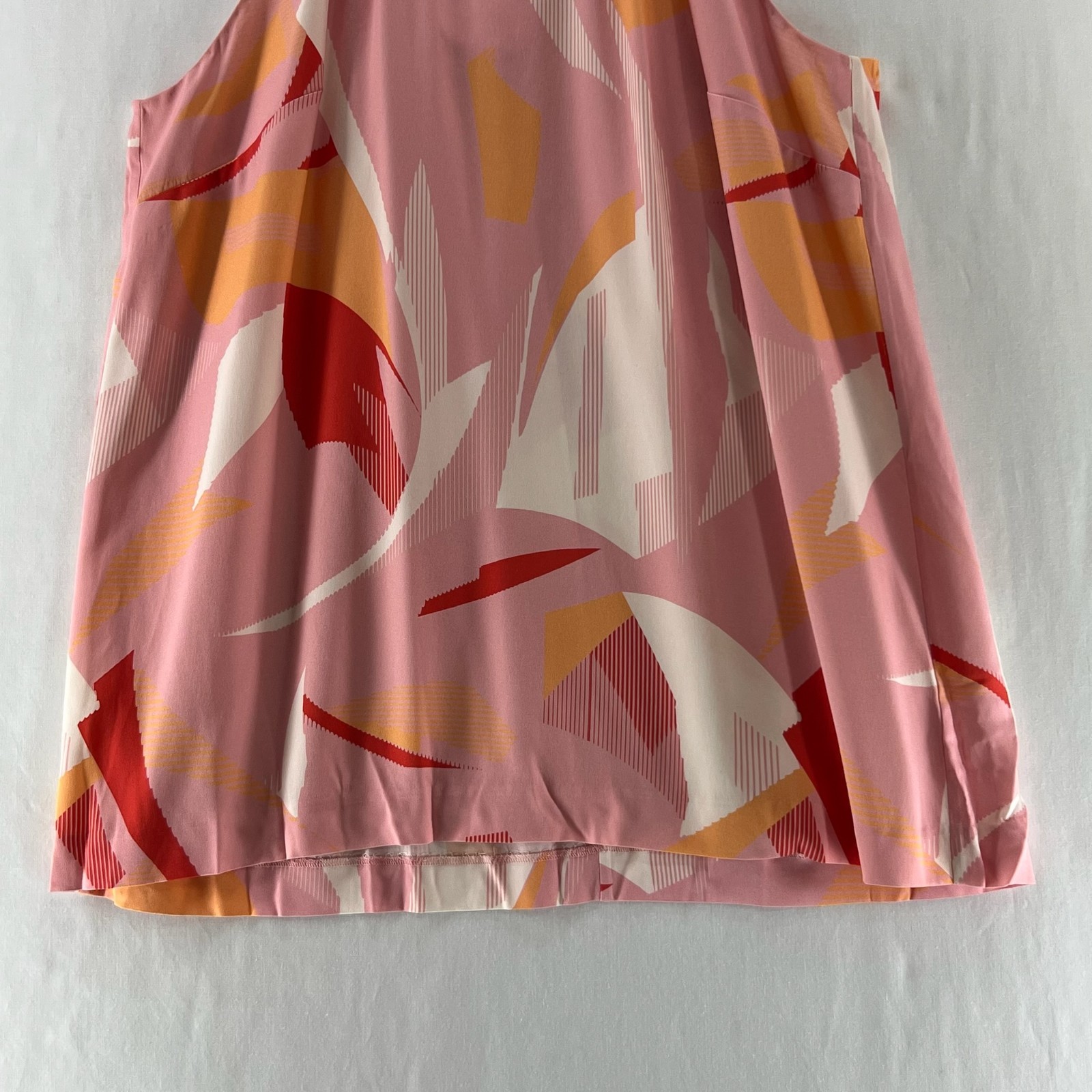 Classiques Entier Halter Neck Top Womens M Silk Stretch Sleeveless Abstract Pink