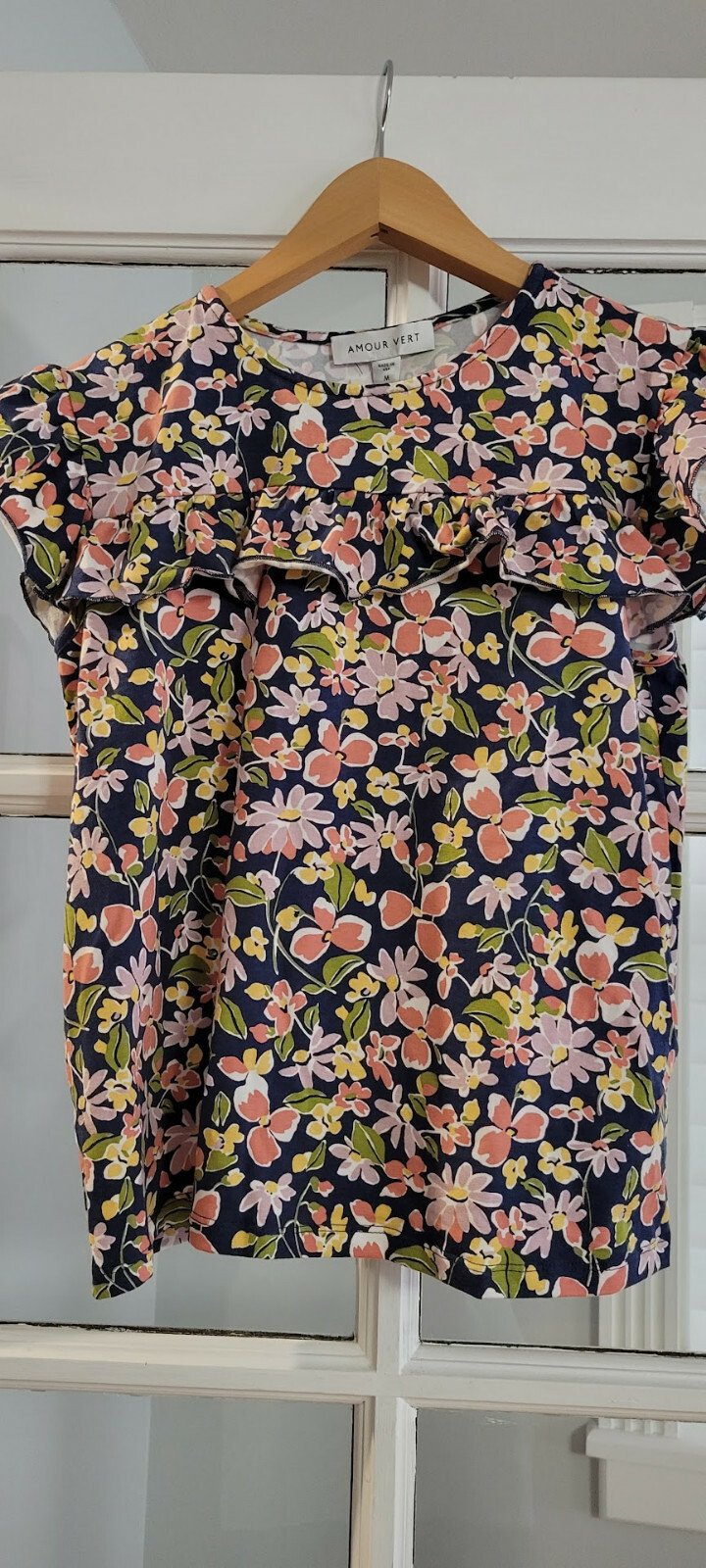 AMOUR VERT Rio Reverie KNIT TOP SIZE MEDIUM MULTI COTTON BLEND NWT