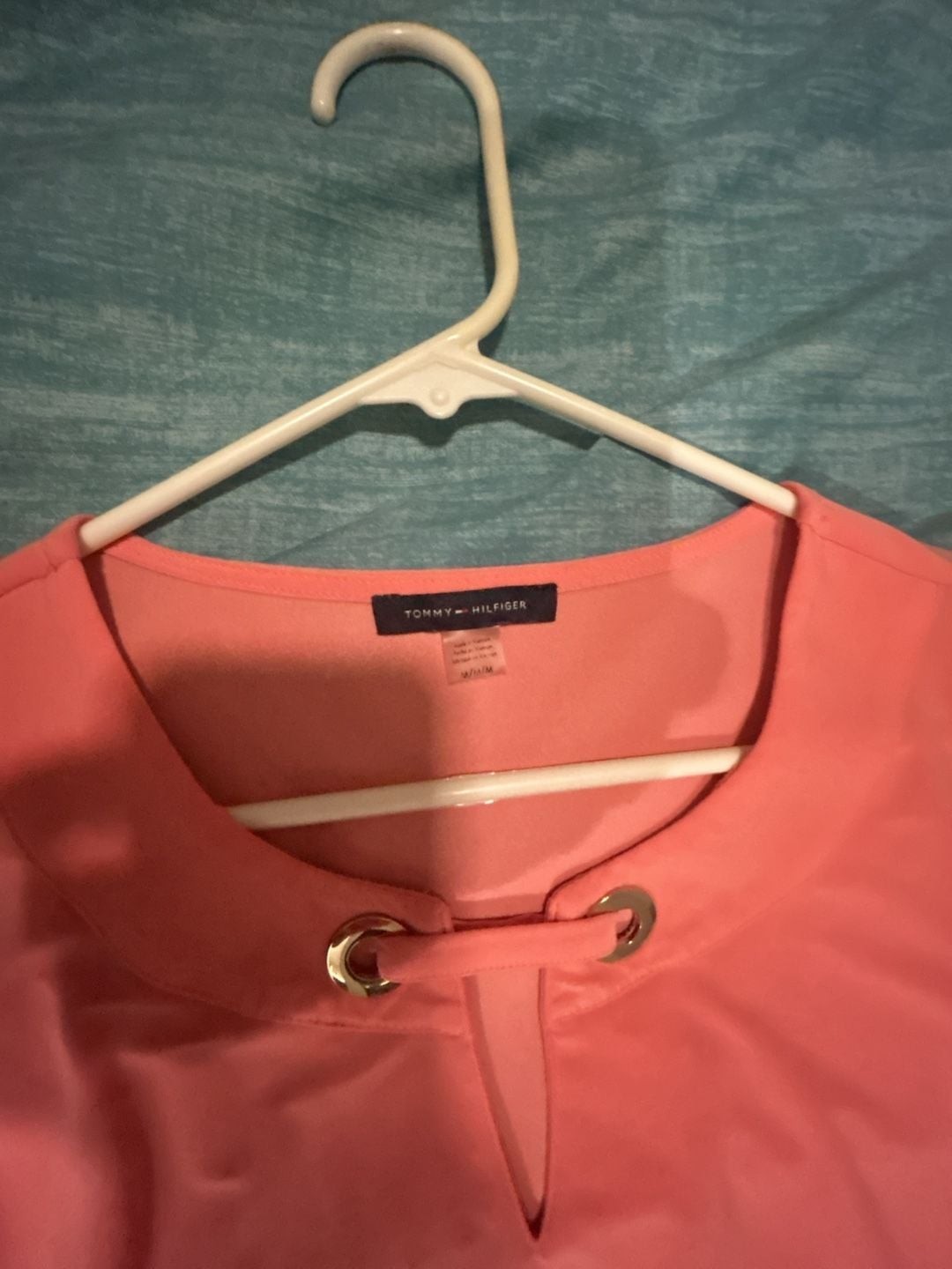 Tommy Hilfiger Peach Sleeveless Blouse womens Sz M preowned