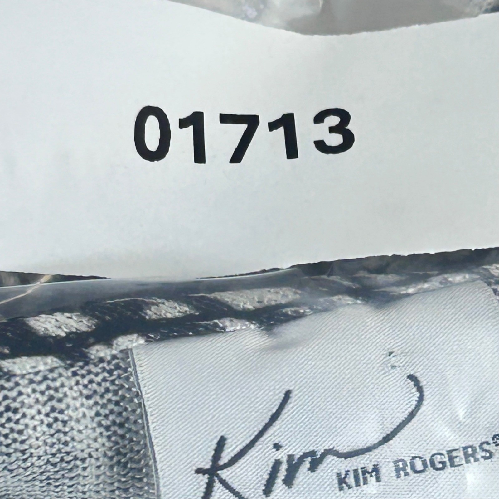 Kim Rogers Womens Medium Black White Abstract Geometric 3/4 Sleeve Tunic 01713