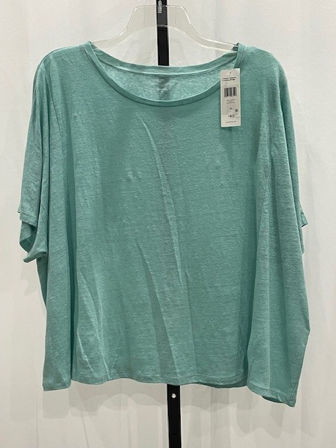 NWT! Eileen Fisher $128 2X ‘Capri’ Organic Linen Dolman Sleeve Tee Machine Wash